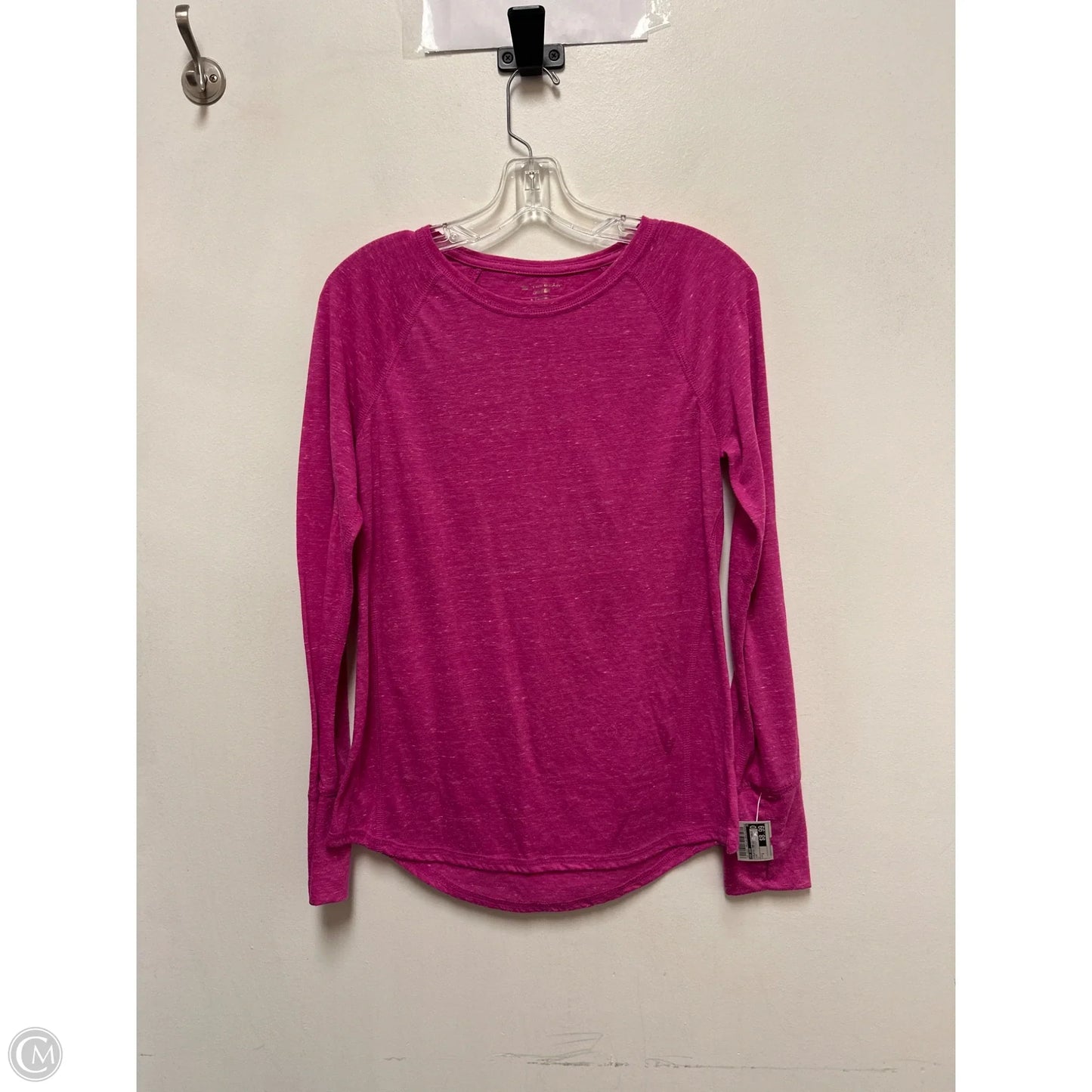Athletic Top Long Sleeve Crewneck By Tek Gear In Pink, Size: S