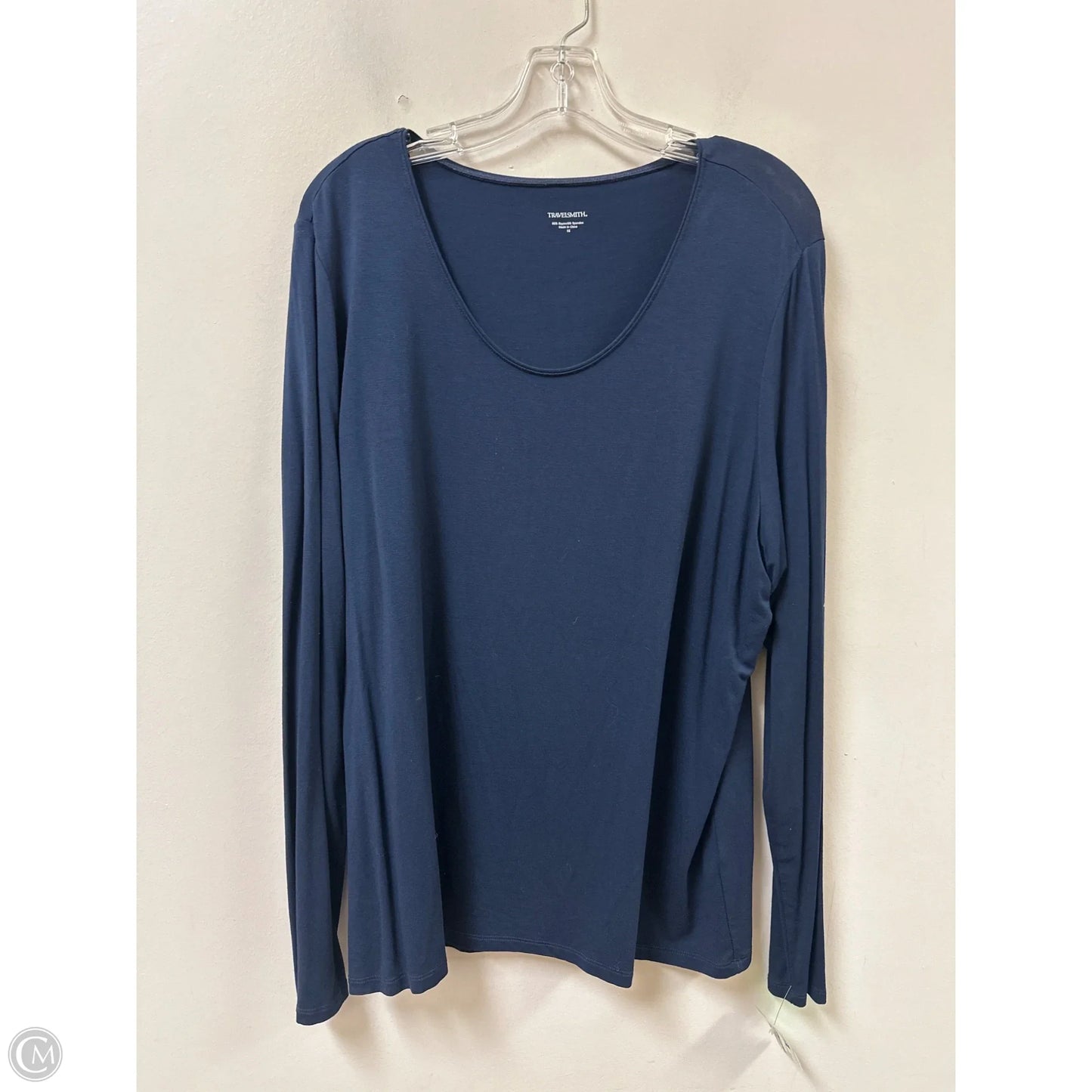 Top Long Sleeve By Clothes Mentor In Navy, Size: 1x