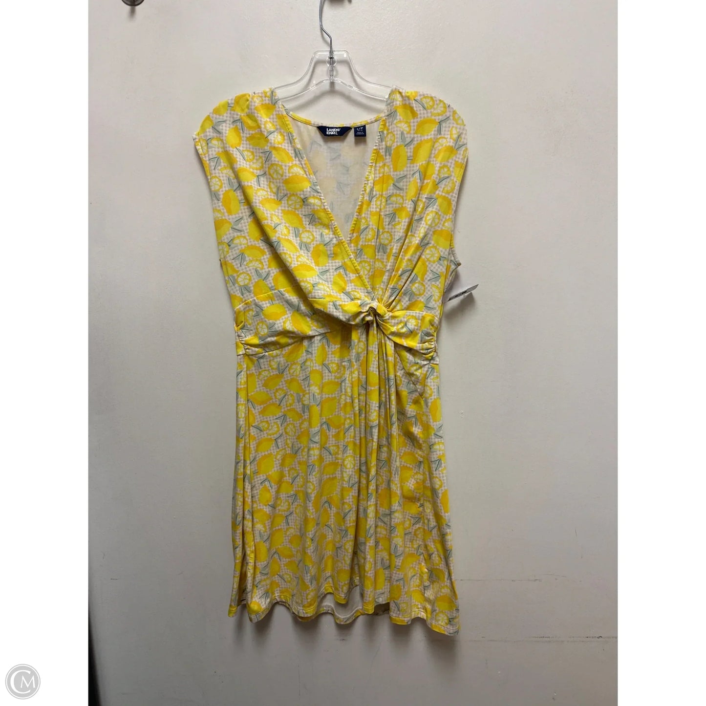 Dress Casual Short By Lands End In Yellow, Size: L