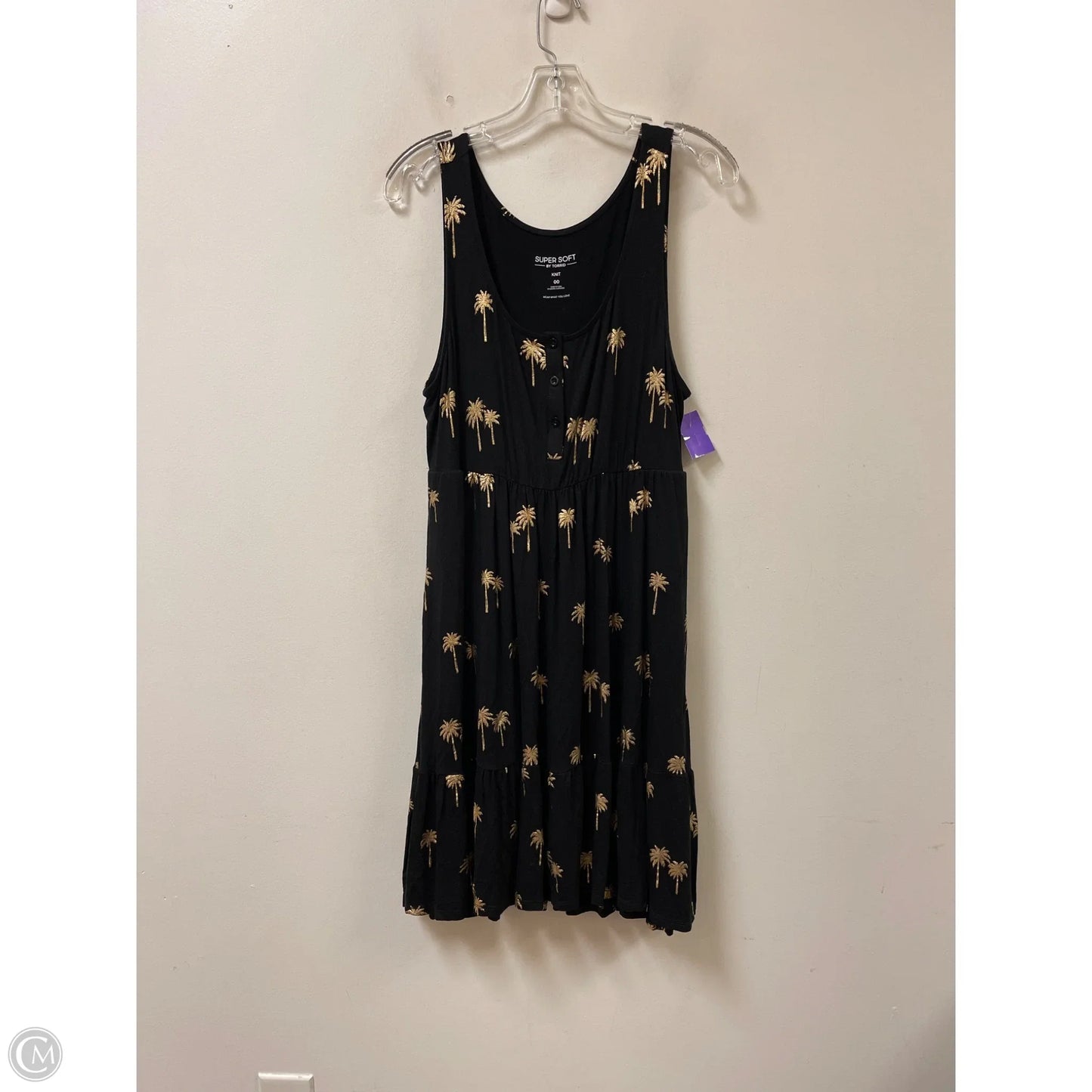 Dress Casual Short By Torrid In Black & Gold, Size: L