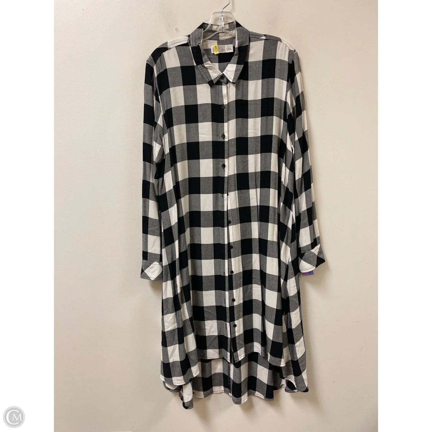 Dress Casual Midi By Time And Tru In Black & White, Size: L