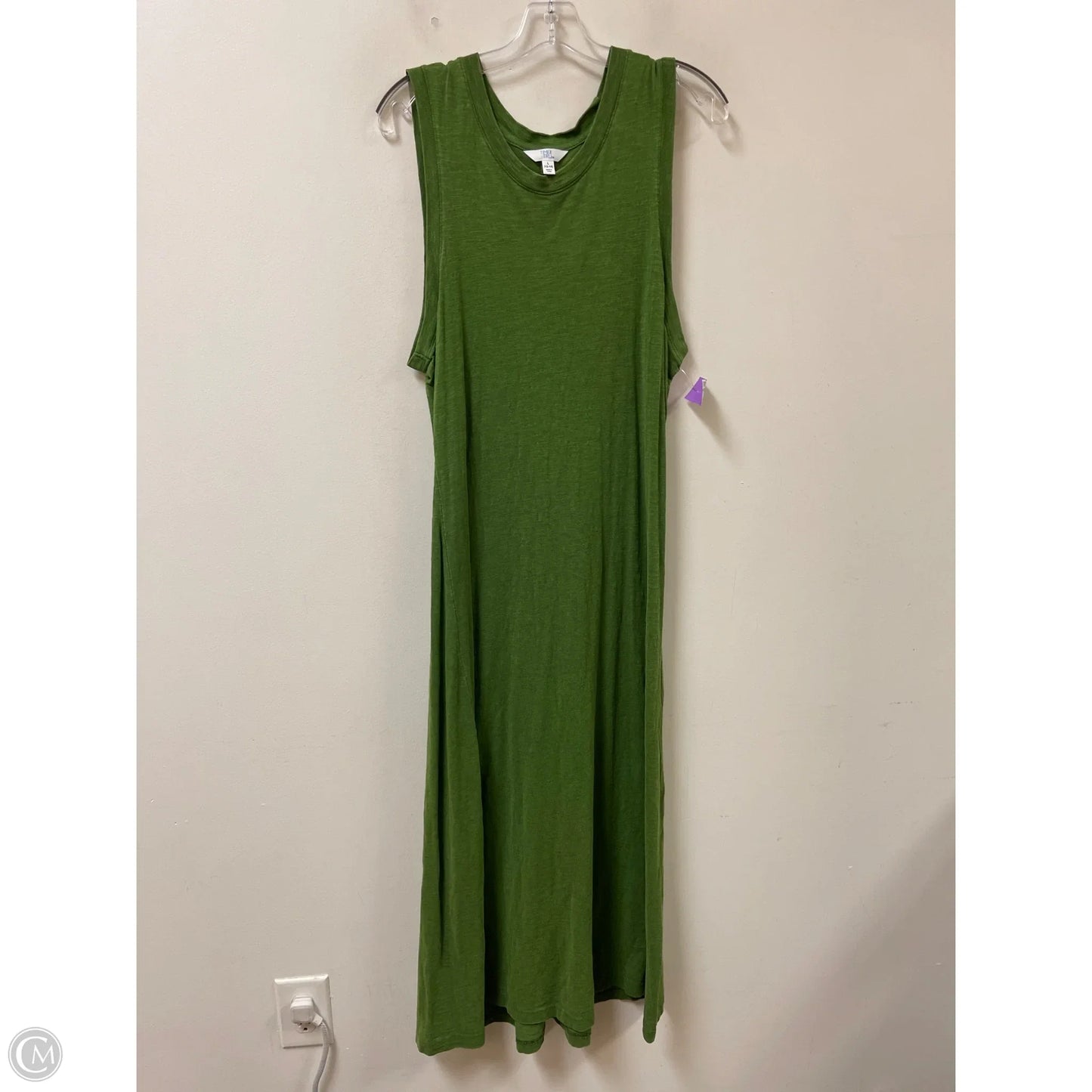 Dress Casual Maxi By Time And Tru In Green, Size: L