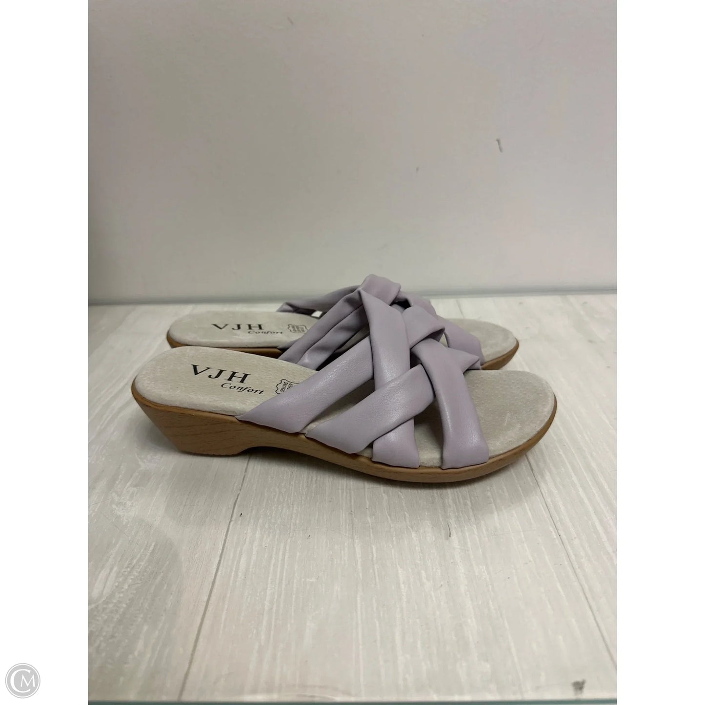 Sandals Heels Wedge By Clothes Mentor In Purple, Size: 8