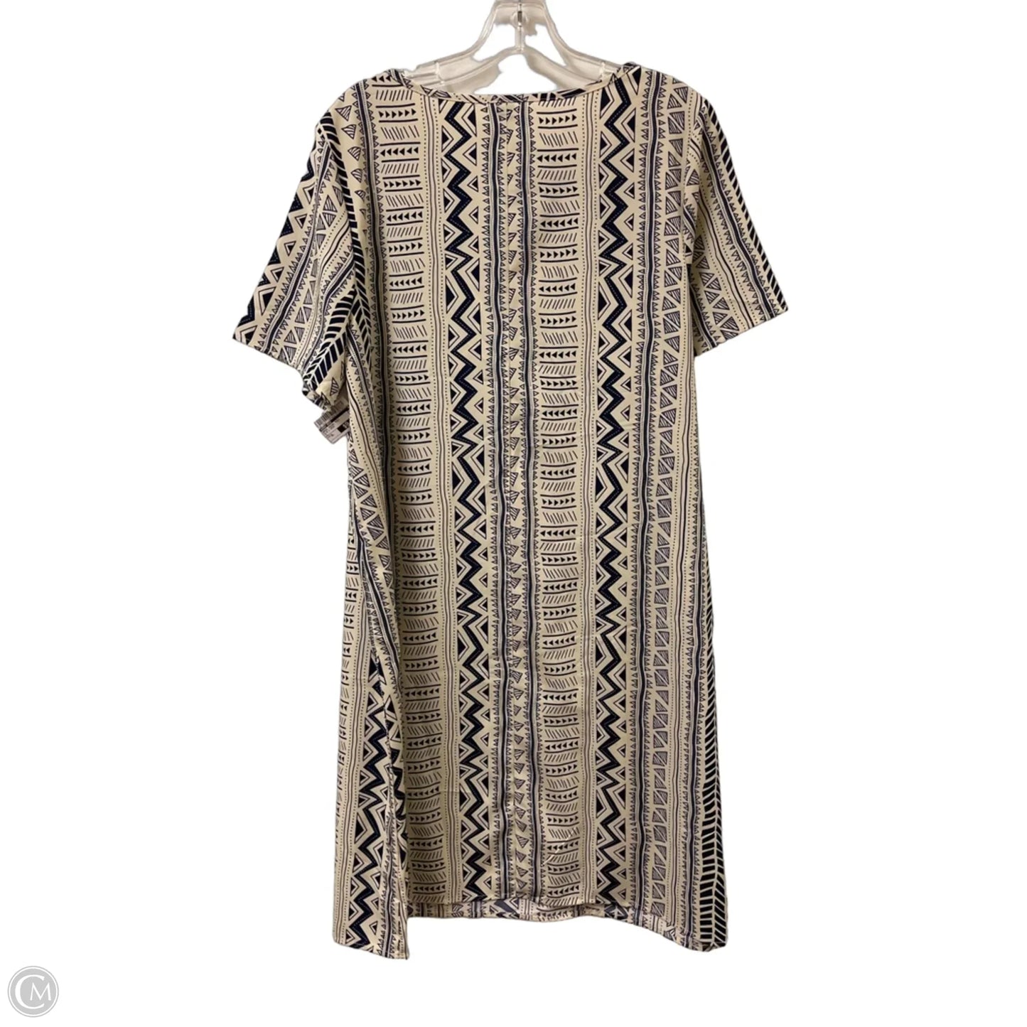 Dress Casual Midi By Emery Rose In Blue & Cream, Size: Xl