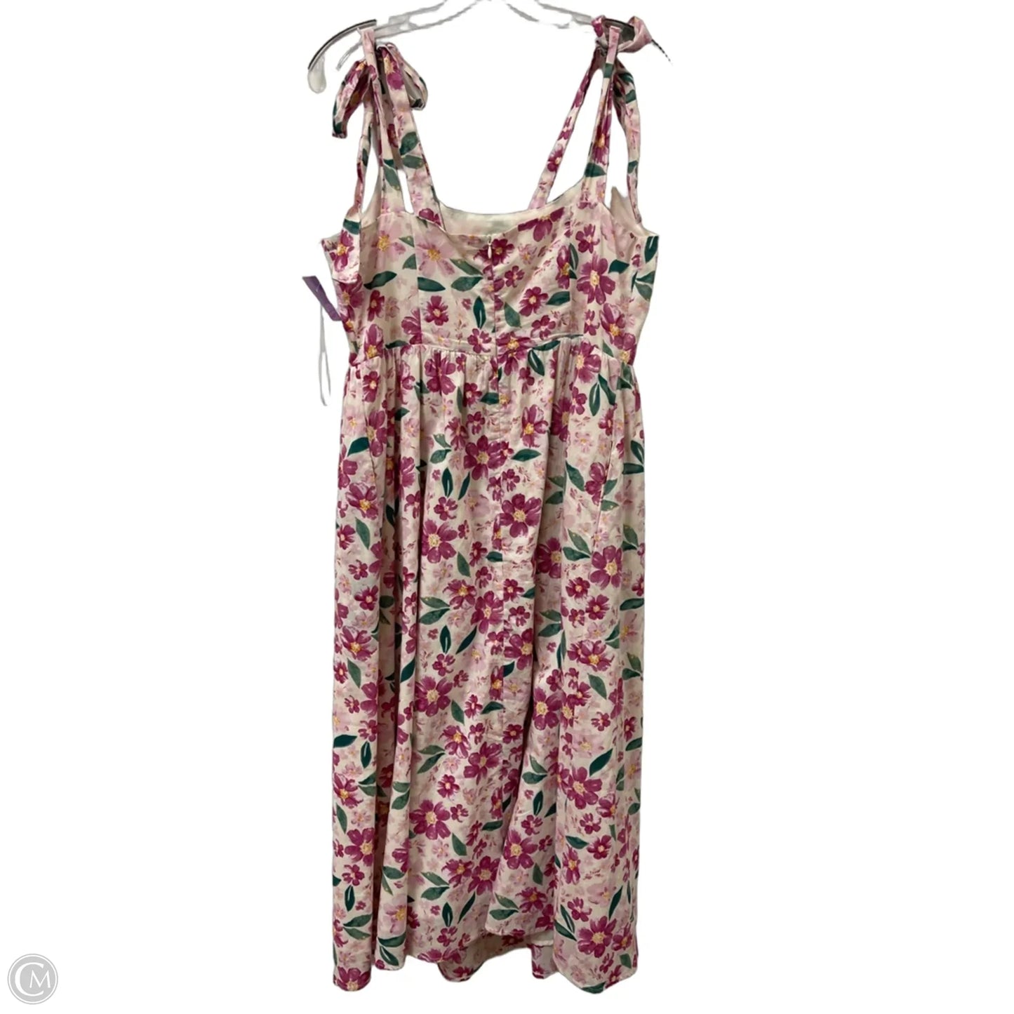 Dress Casual Midi By Lush In Floral Print, Size: Xl