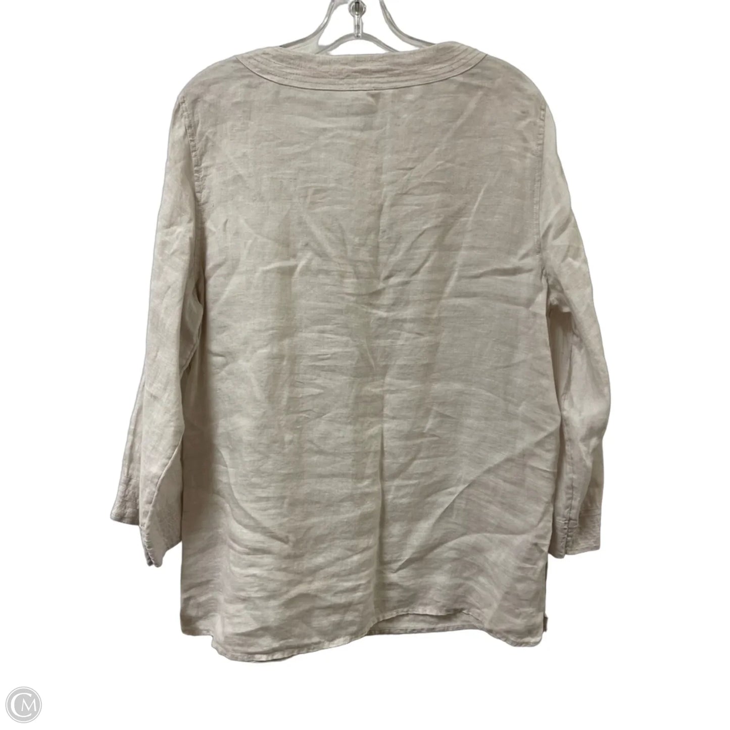 Top Long Sleeve By Sigrid Olsen In Cream, Size: L
