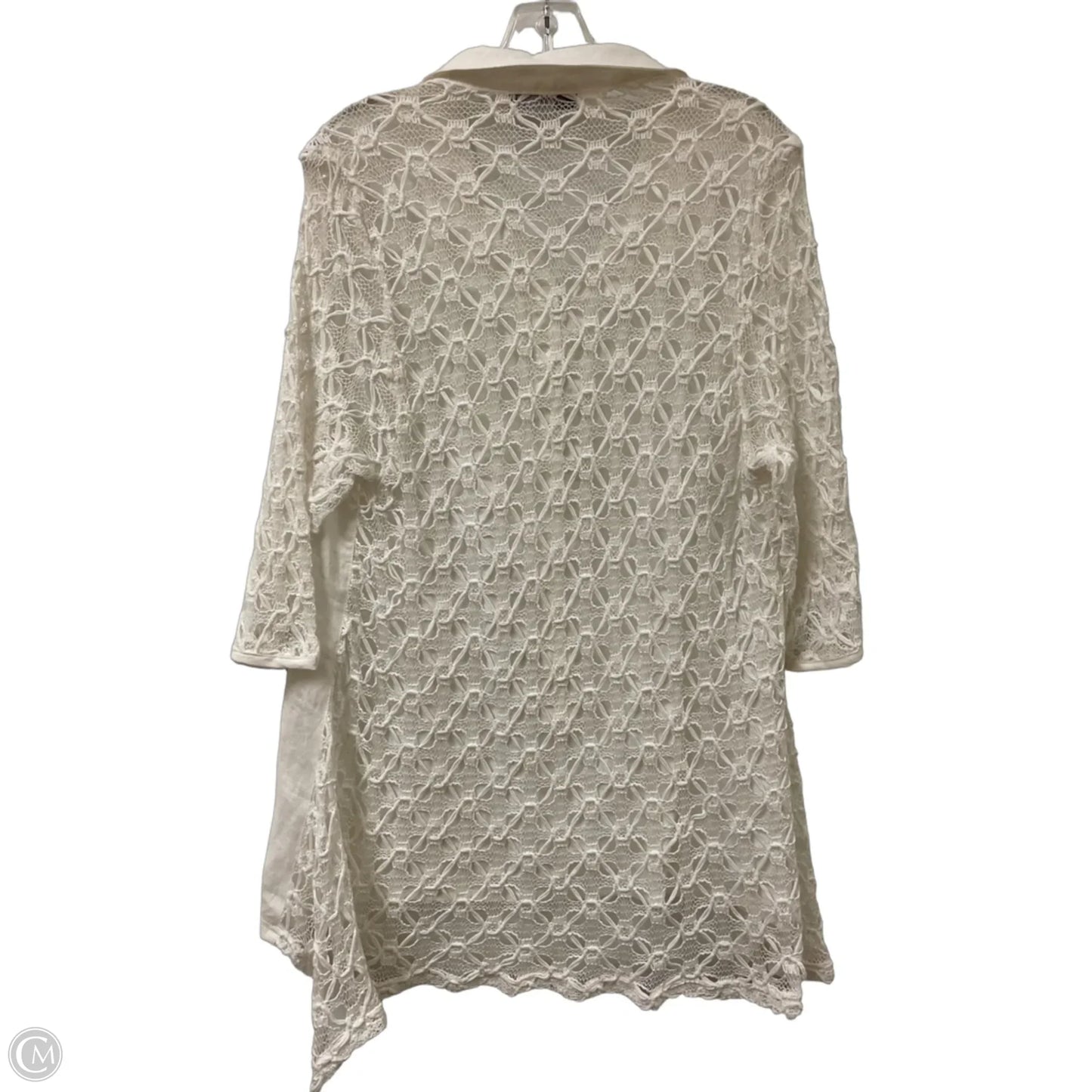 Tunic Long Sleeve By Moonlight By Y And S In White, Size: L