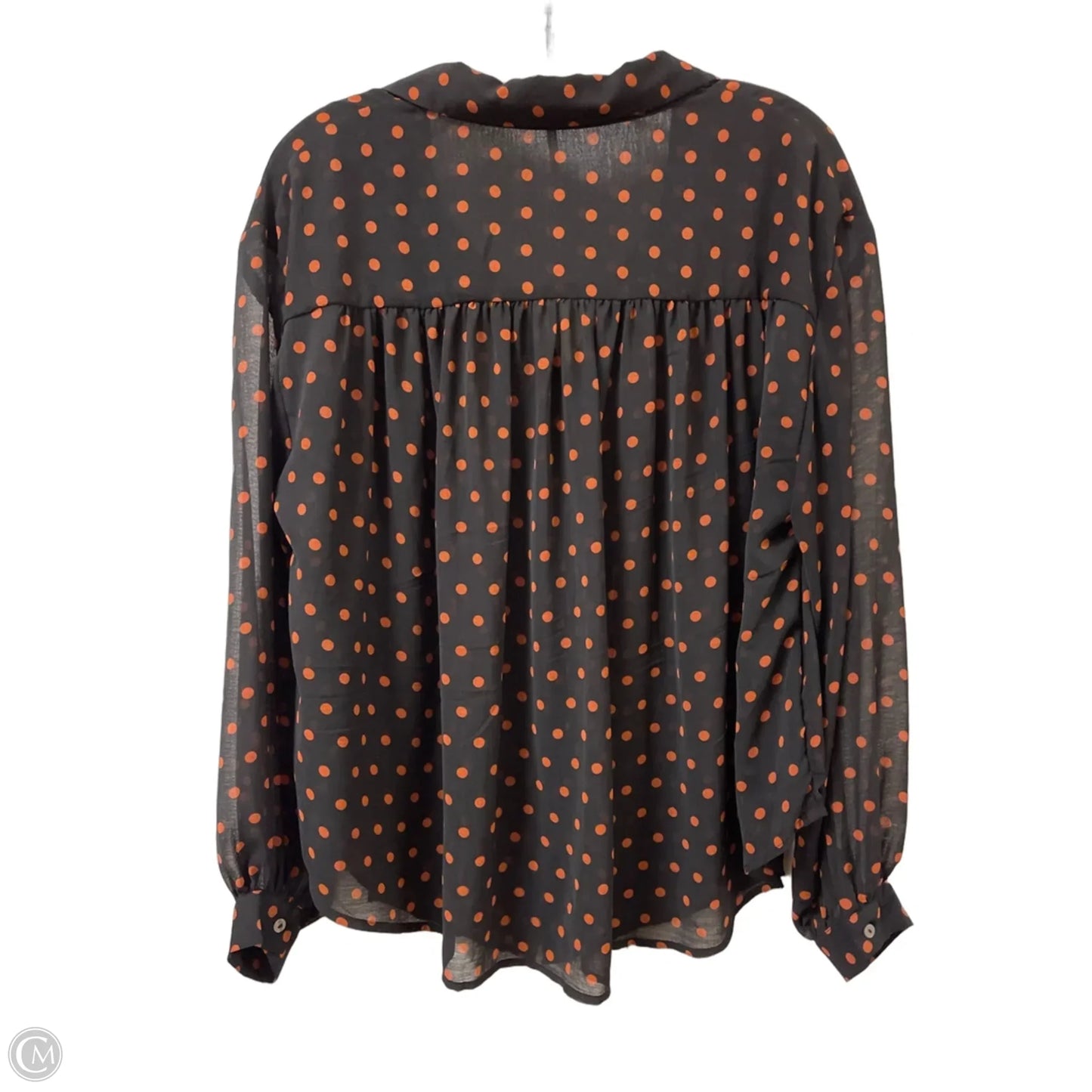 Blouse Long Sleeve By Free People In Polkadot Pattern, Size: M