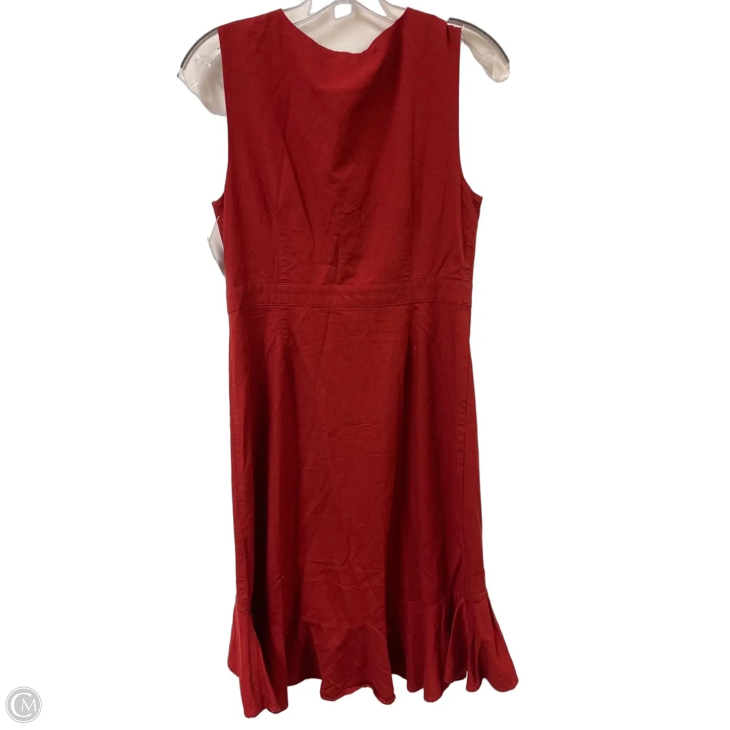 Dress Casual Midi By Ann Taylor In Red, Size: Mp