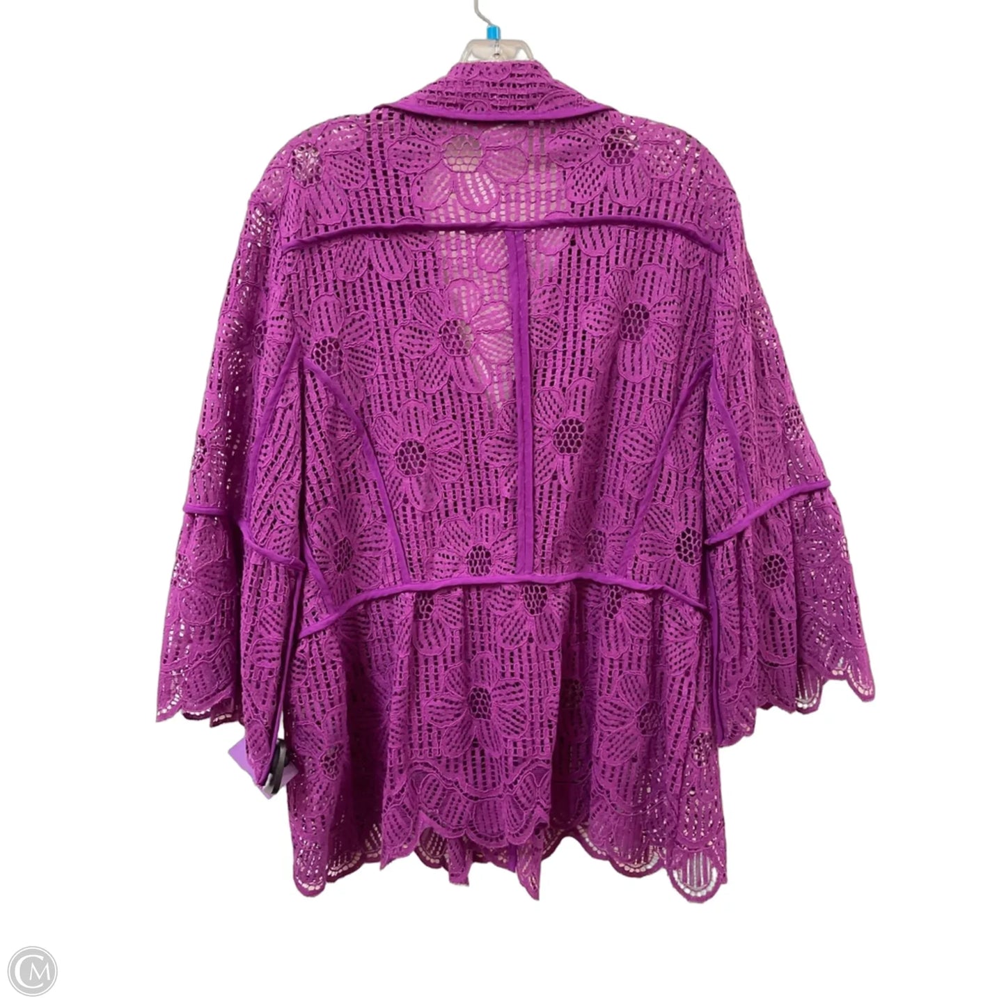 Cardigan By Peter Nygard In Purple, Size: L