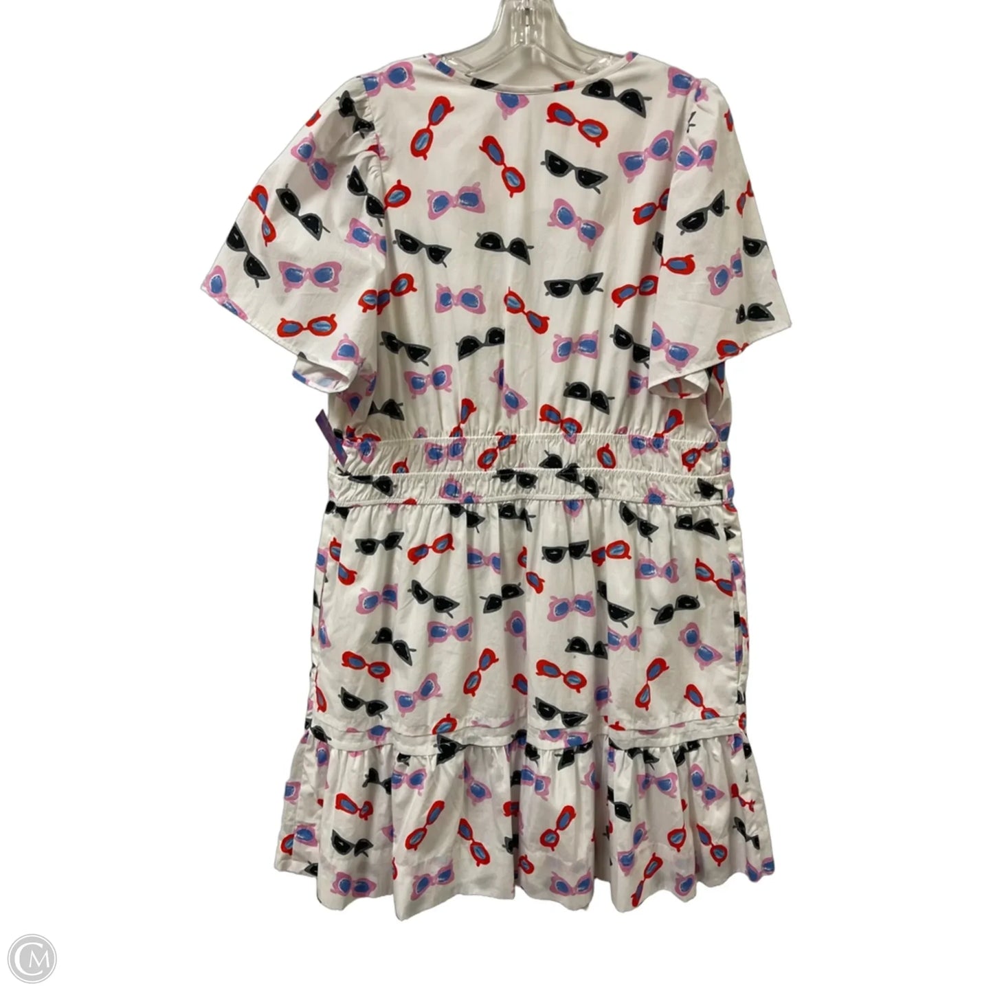Dress Casual Short By Anthropologie In Pink & White, Size: Xl