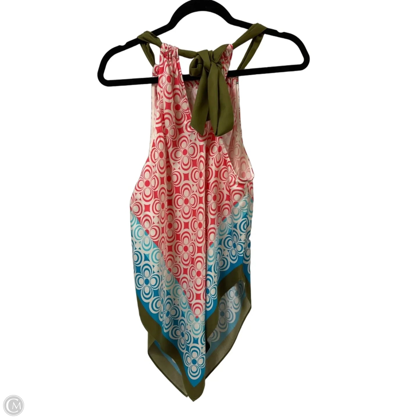Top Sleeveless By Trina Turk In Green & Pink, Size: M