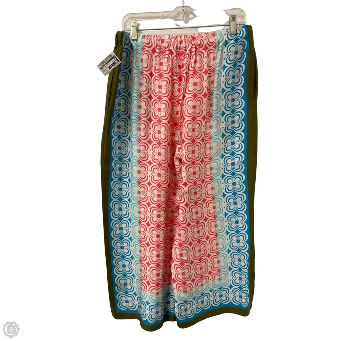 Pants Wide Leg By Trina Turk In Green & Pink, Size: 12