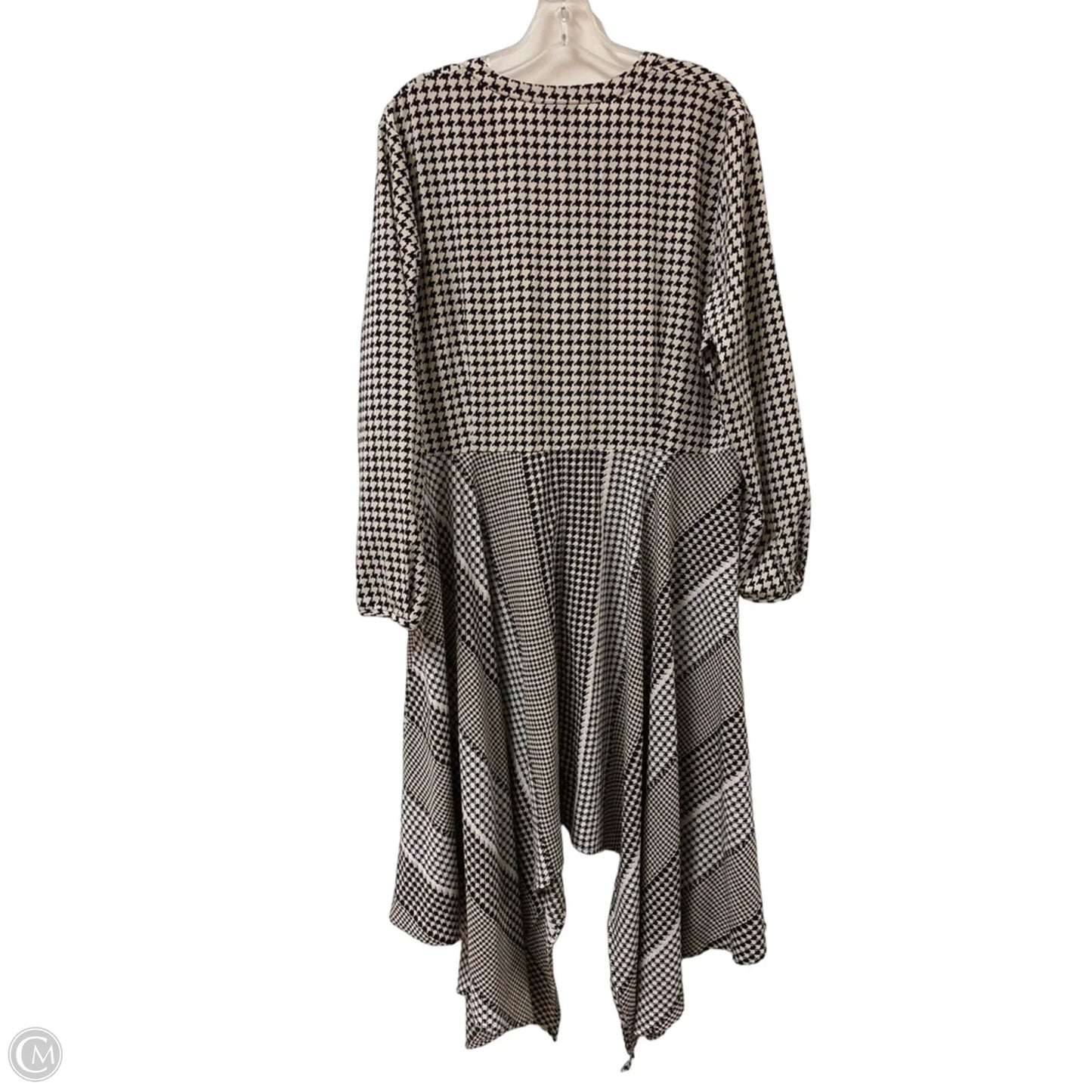 Dress Casual Maxi By Who What Wear In Black & Cream, Size: 1x