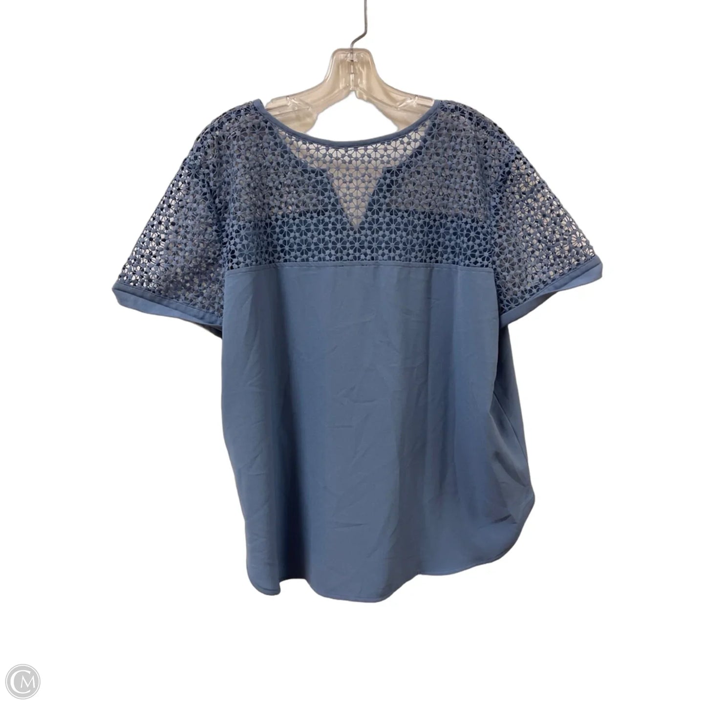 Top Short Sleeve By Ann Taylor In Blue, Size: Xl