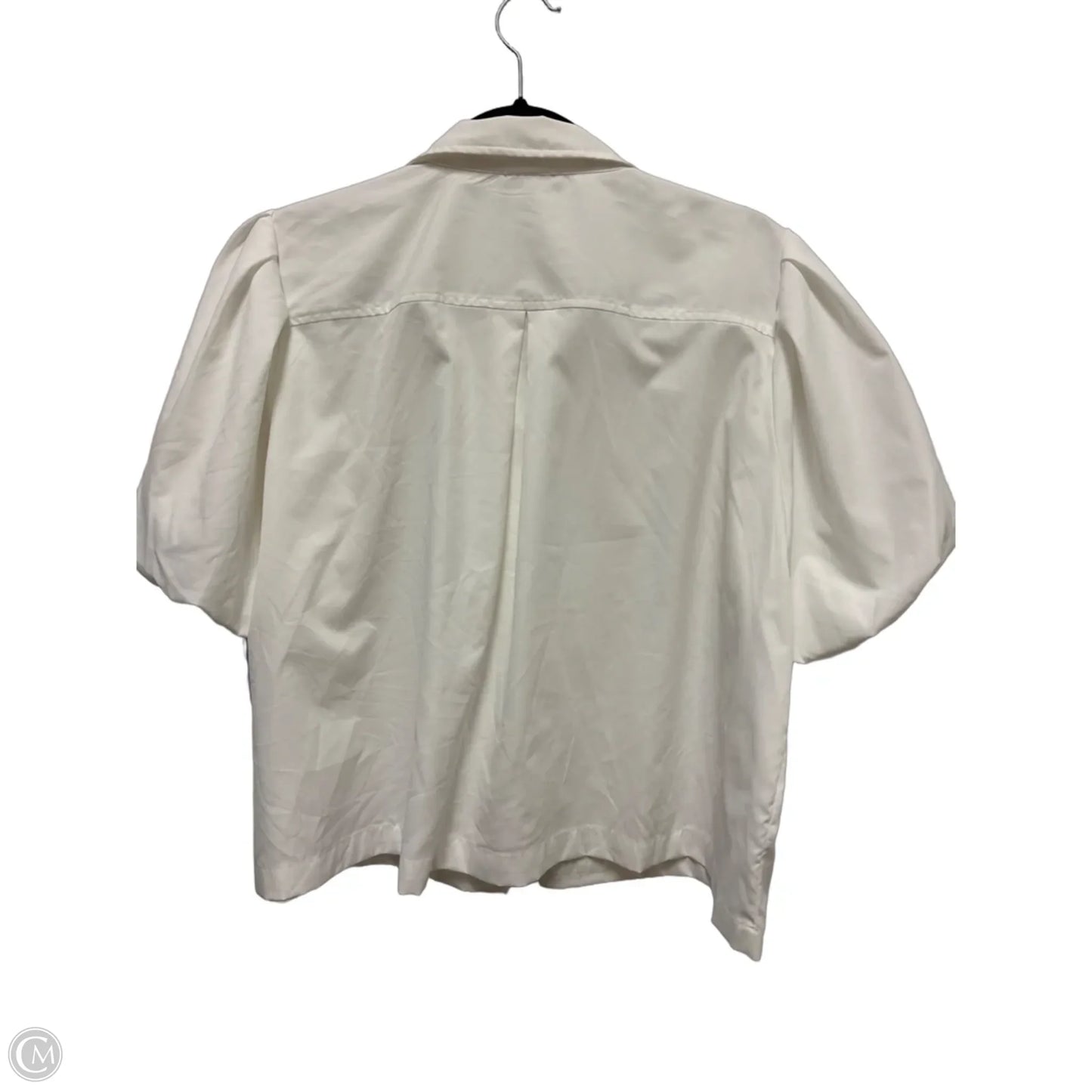 Blouse Short Sleeve By Modern Works In White, Size: Xl