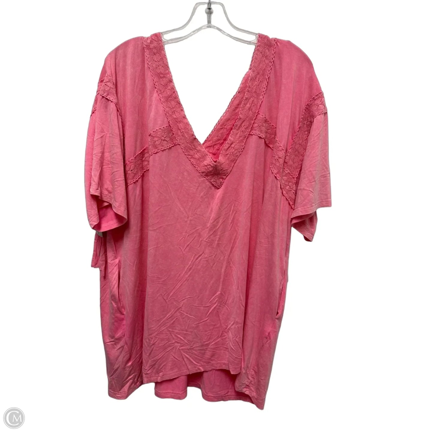 Top Short Sleeve By Clothes Mentor In Pink, Size: Xl
