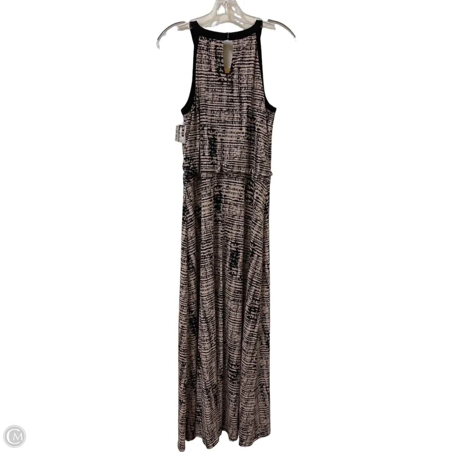 Dress Casual Maxi By Calvin Klein In Black & Cream, Size: S