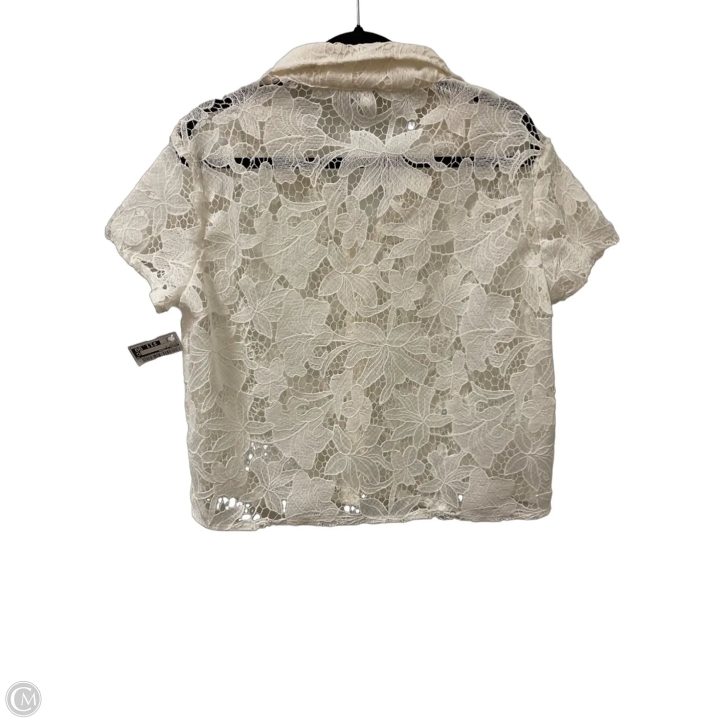 Blouse Short Sleeve By Shade & Shore In White, Size: S