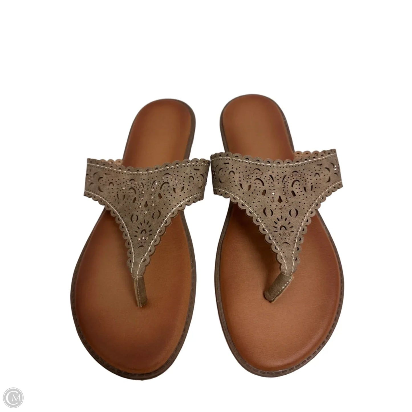 Sandals Flip Flops By Clothes Mentor In Brown, Size: 11