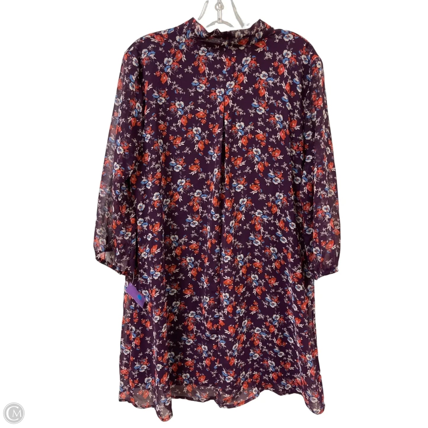 Dress Casual Short By Lily Rose In Purple & Red, Size: L