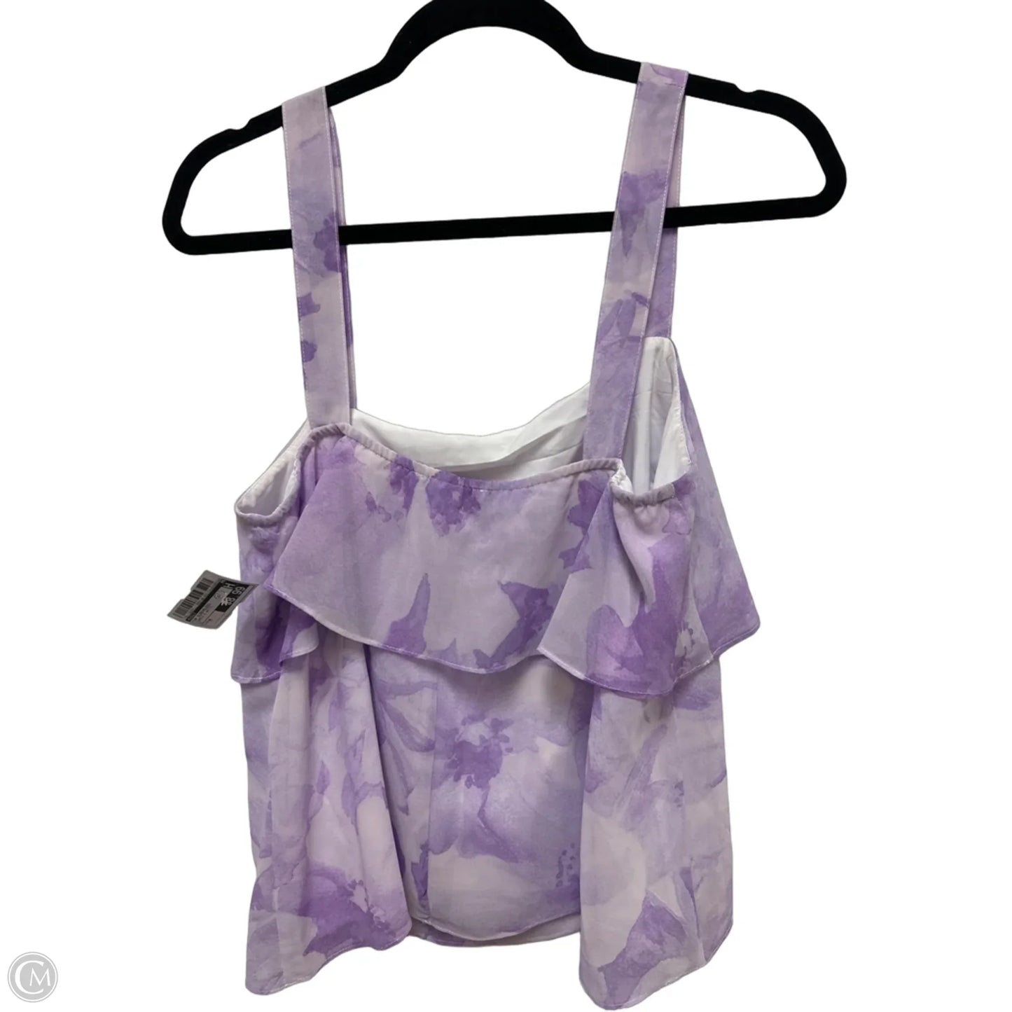 Top Sleeveless By Gilli In Purple & White, Size: M