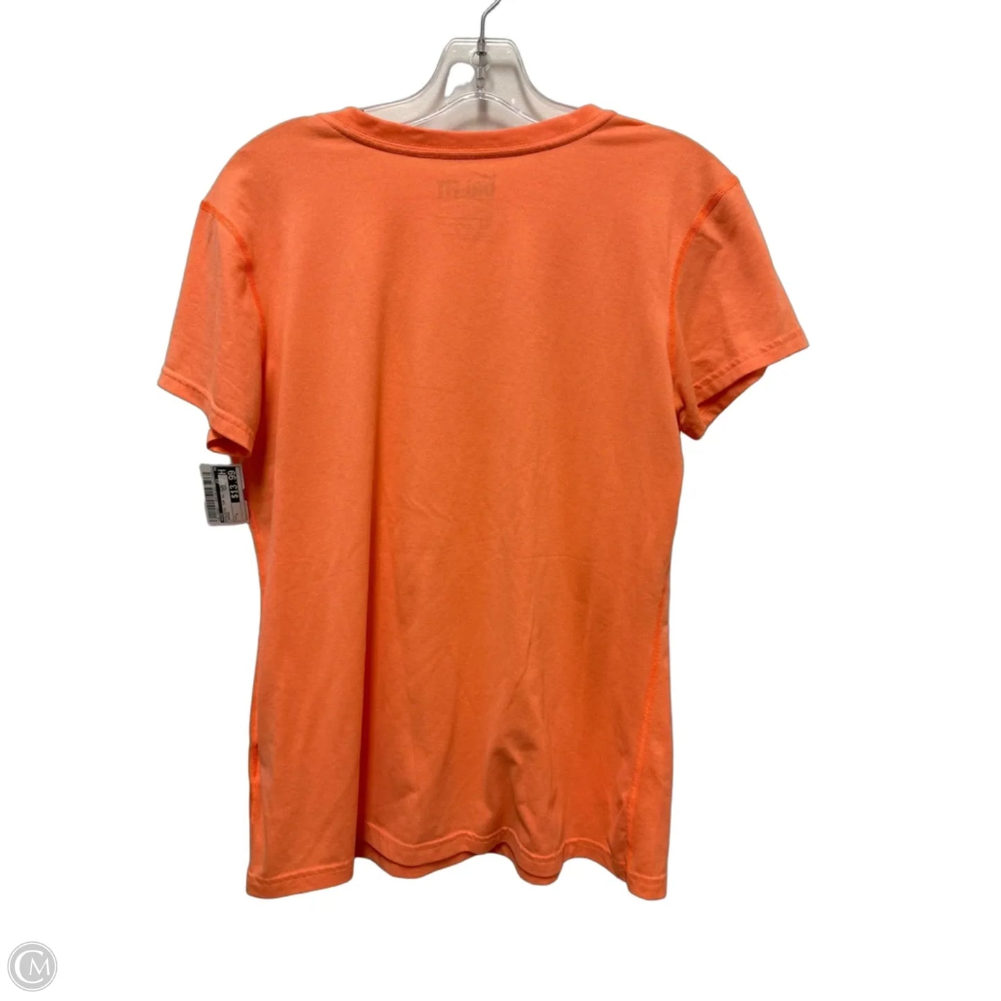 Athletic Top Short Sleeve By Nike In Orange, Size: L