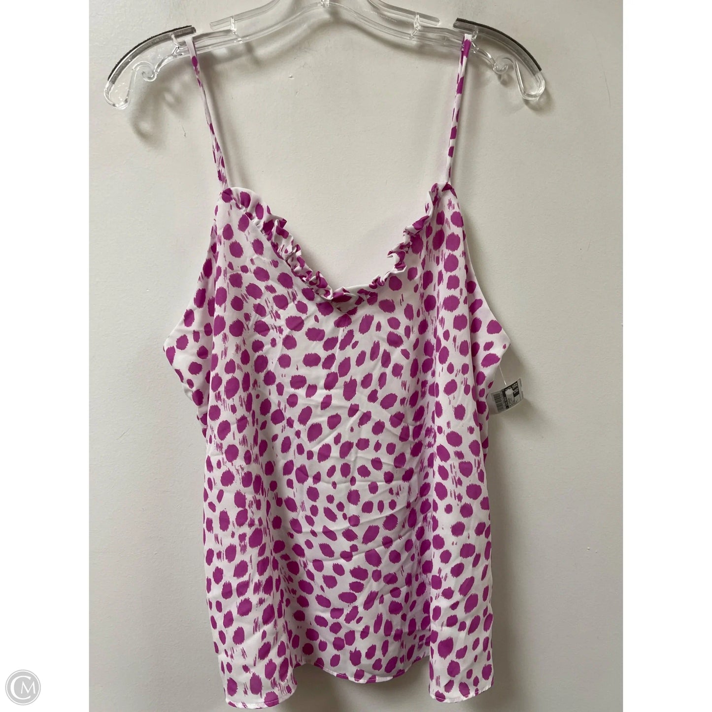 Top Sleeveless By Clothes Mentor In Purple & White, Size: L