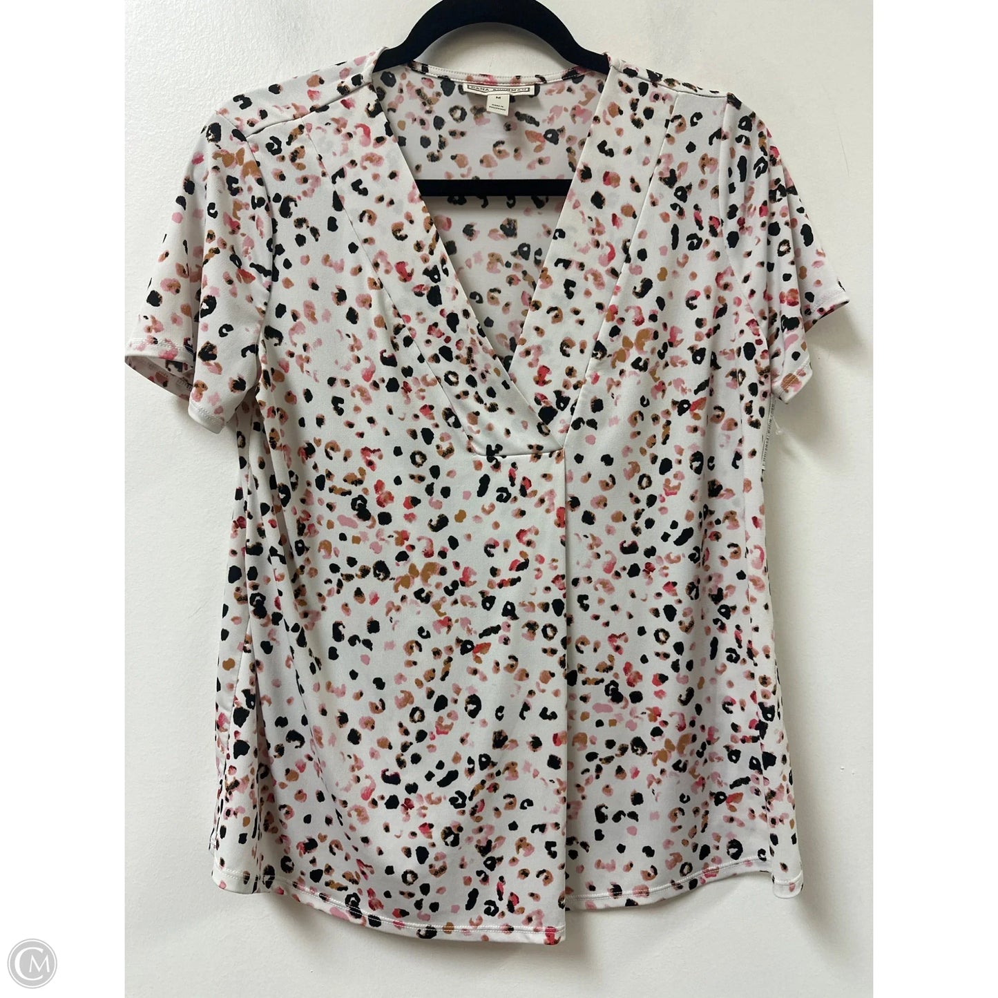 Top Short Sleeve By Dana Buchman In Animal Print, Size: M