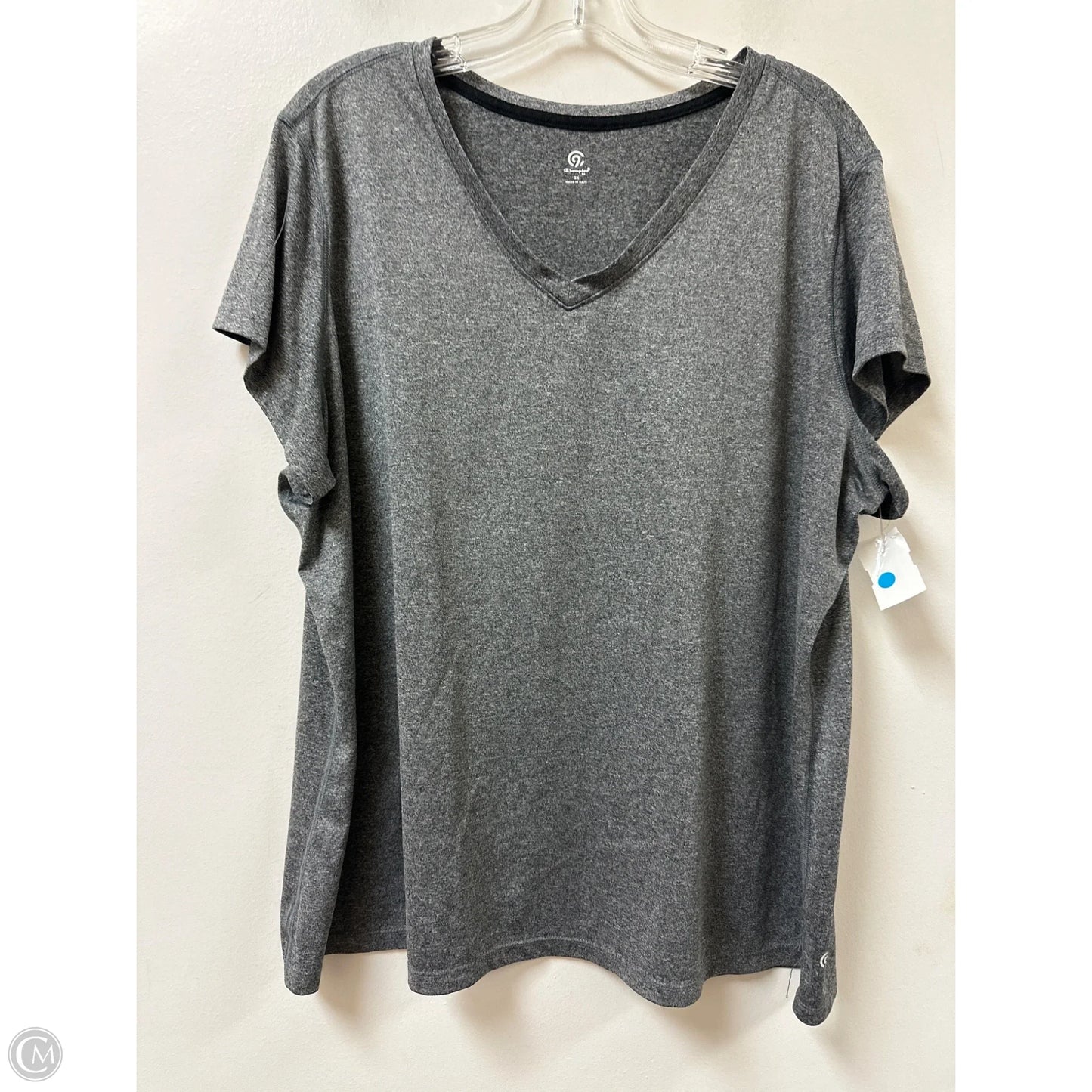 Athletic Top Short Sleeve By Champion In Grey, Size: 3x