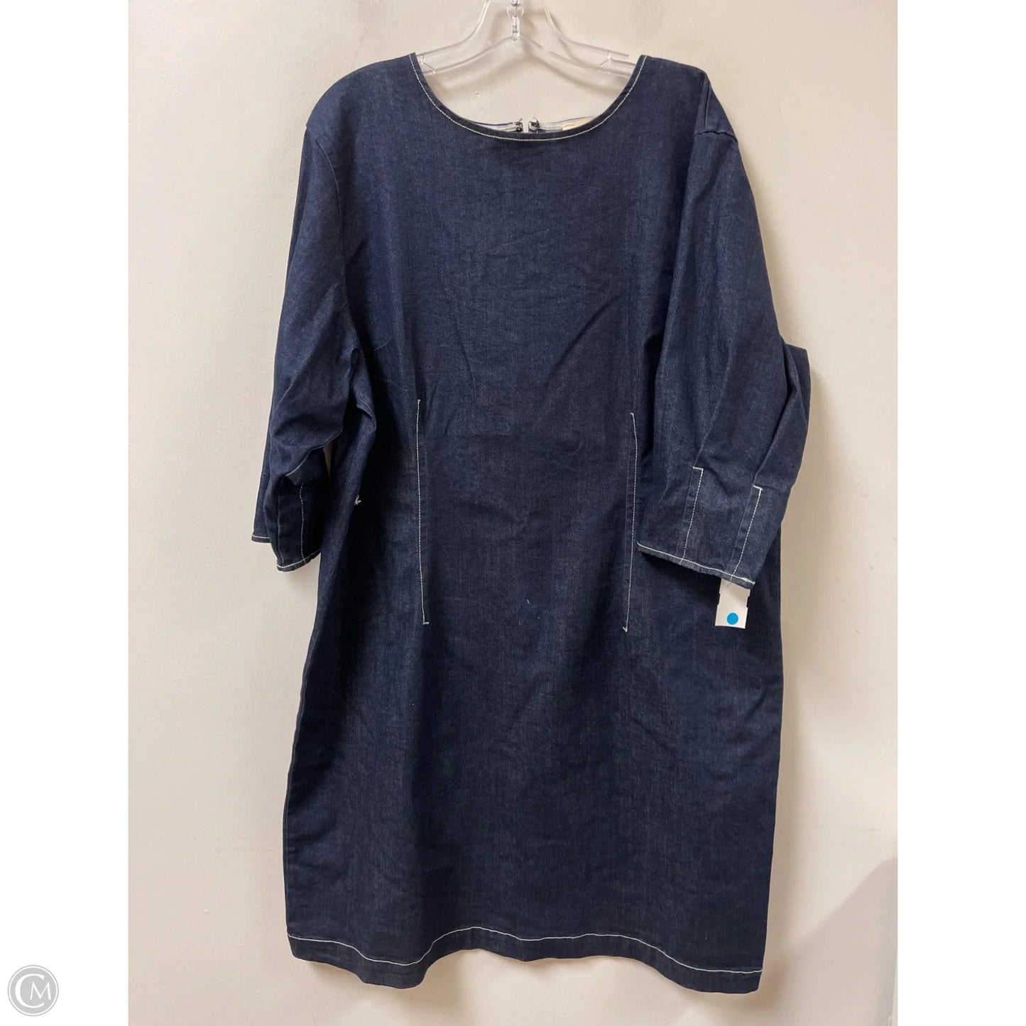 Dress Casual Midi By Eloquii In Blue Denim, Size: 1x