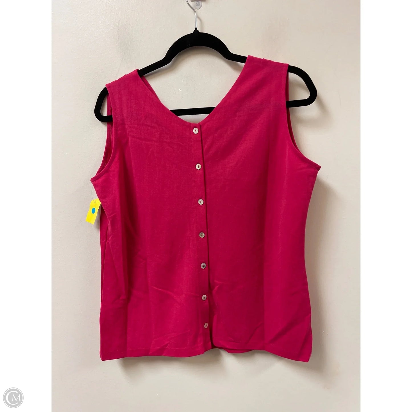 Top Sleeveless By Foxcroft In Pink, Size: M