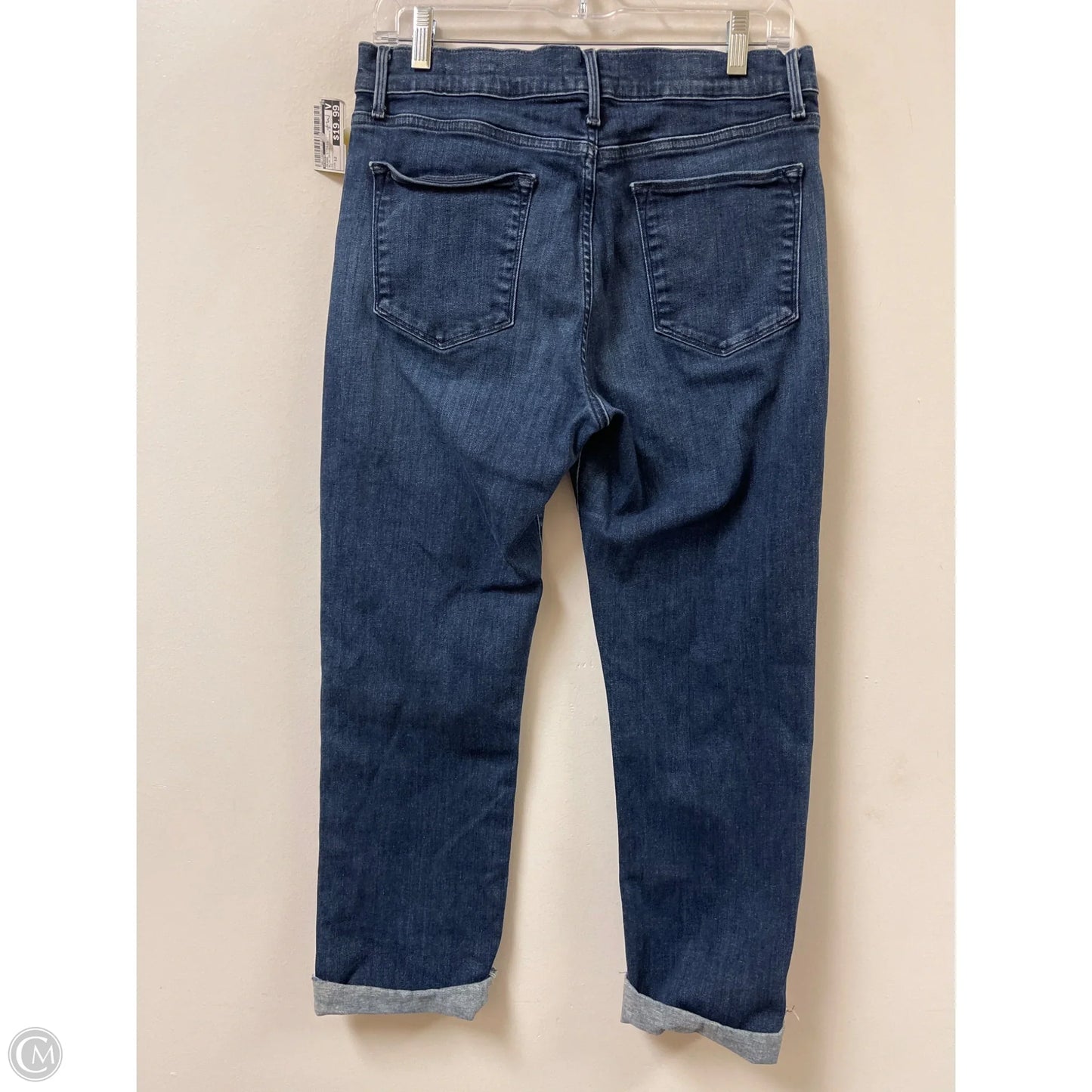 Jeans Straight By Frame In Blue Denim, Size: 12