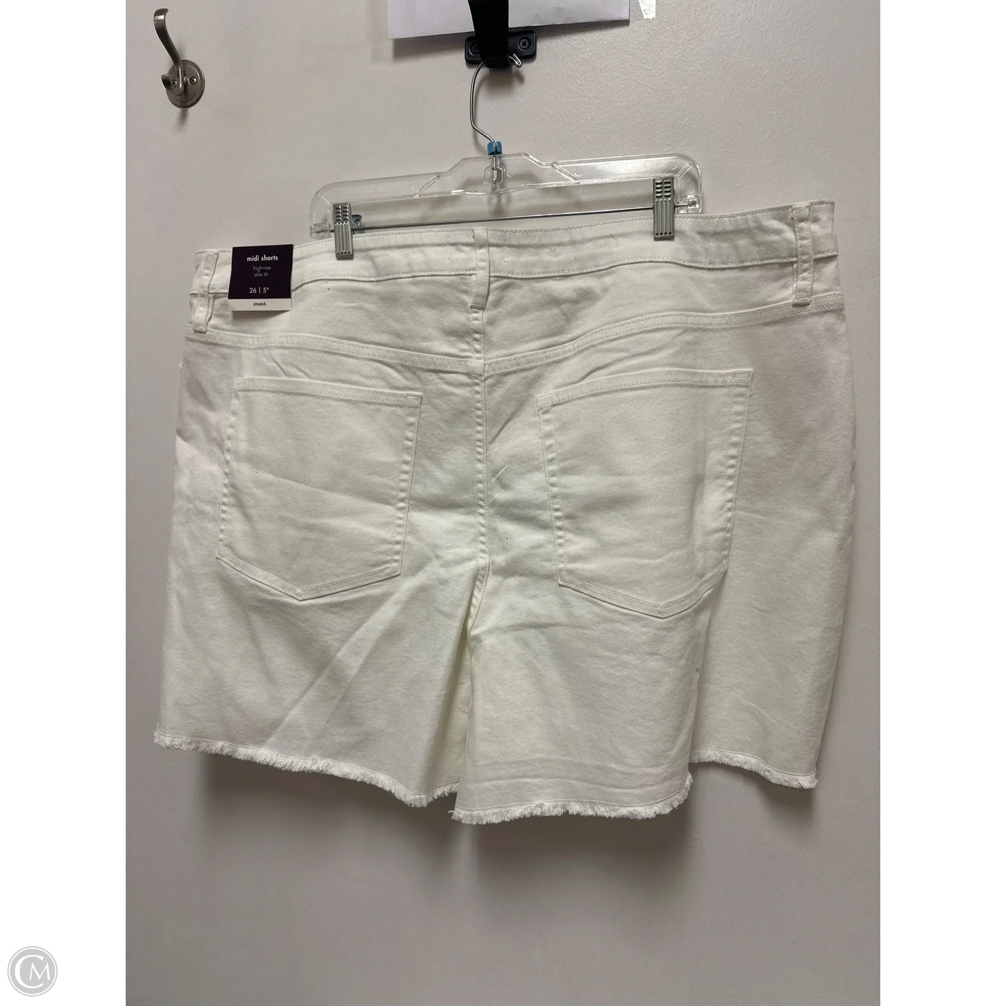 Shorts By Ava & Viv In White Denim, Size: 26