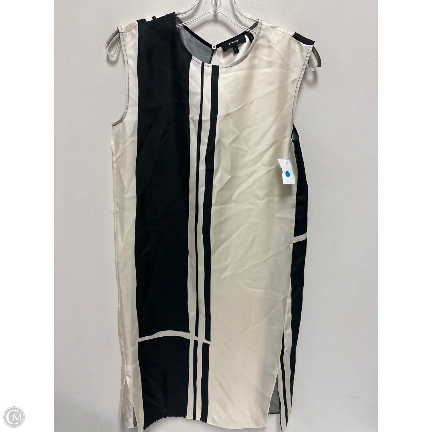 Dress Casual Short By Theory In Black & Cream, Size: Sp
