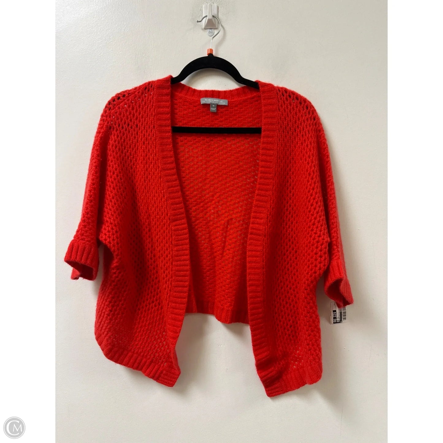 Sweater Cardigan Designer By Neiman Marcus In Red, Size: M