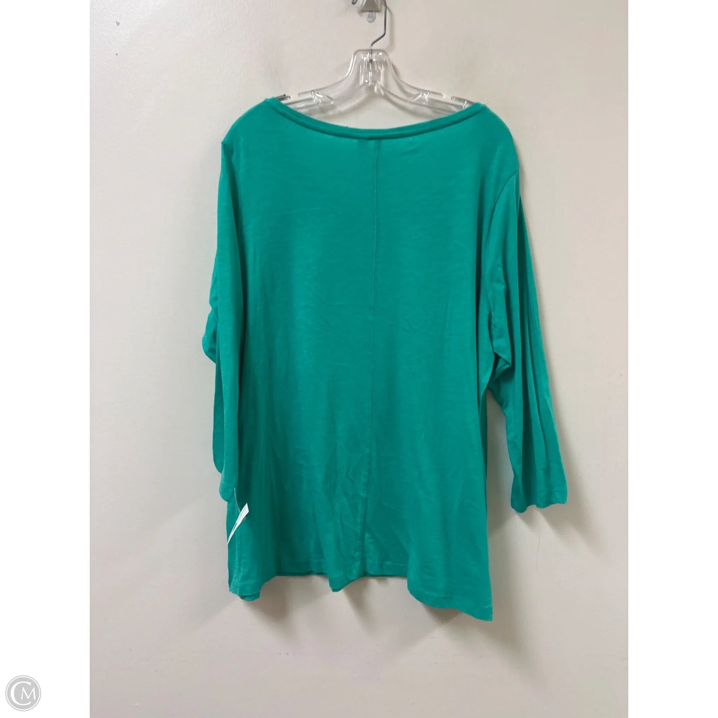 Top Long Sleeve By Cato In Teal, Size: 3x