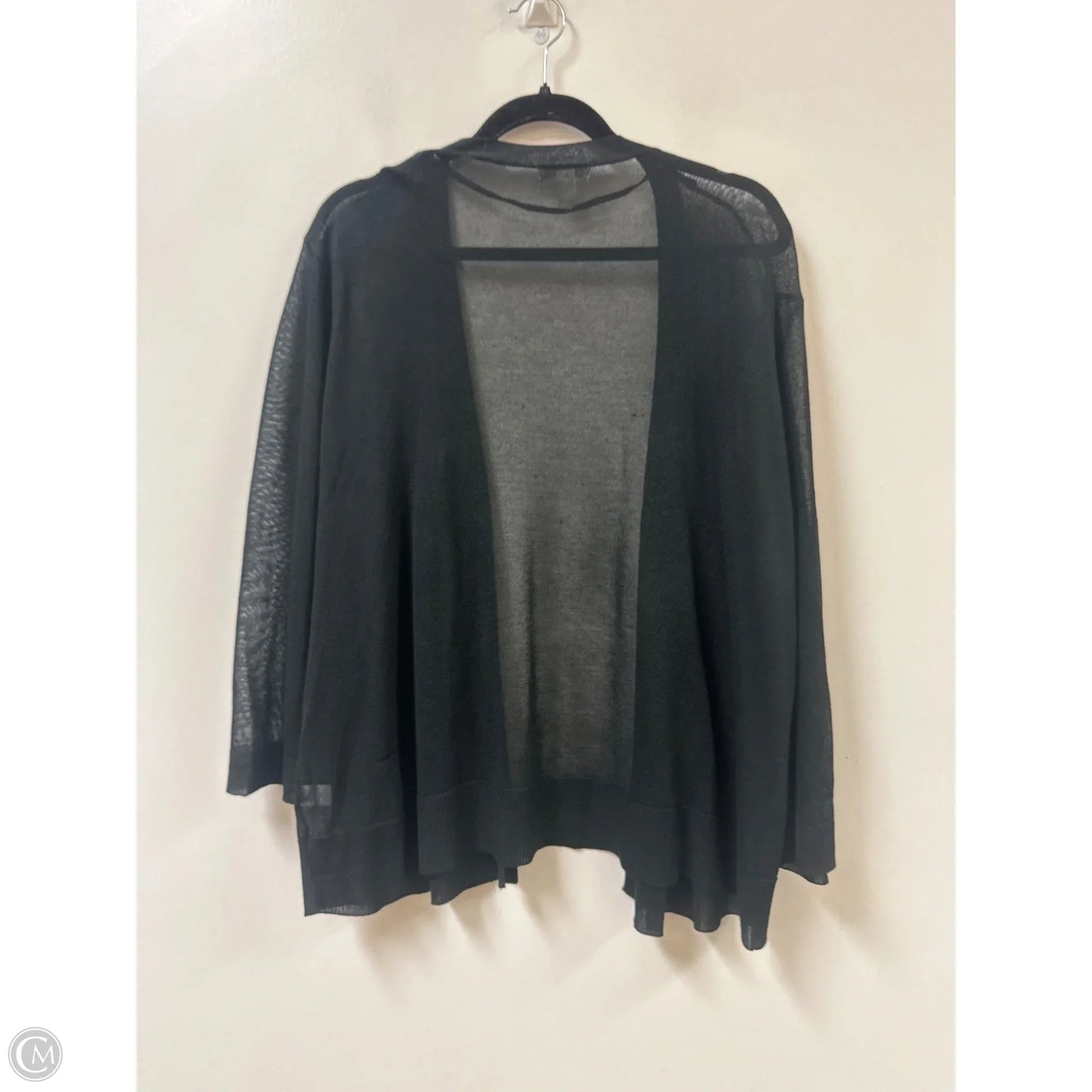 Sweater Cardigan By Cato In Black, Size: 3x