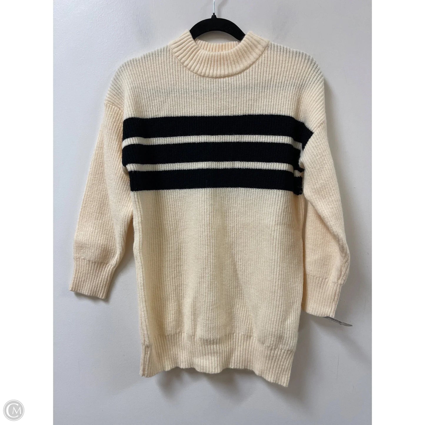 Sweater By Shein In Black & Cream, Size: M
