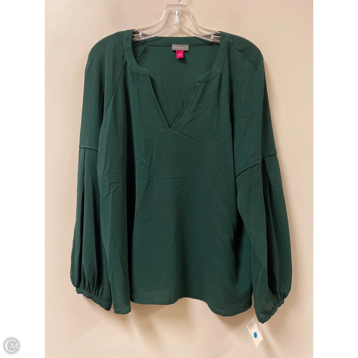Top Long Sleeve By Vince Camuto In Green, Size: L