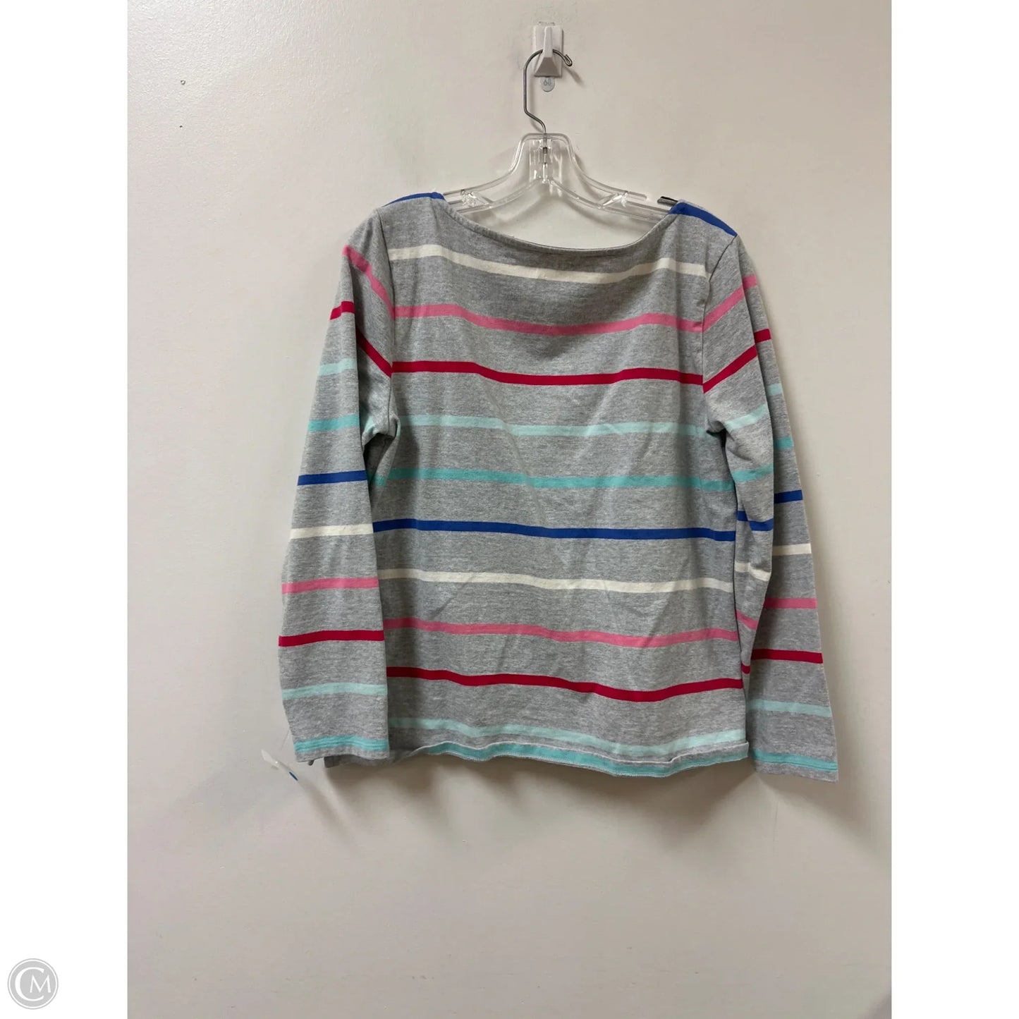Top Long Sleeve By Talbots In Striped Pattern, Size: L
