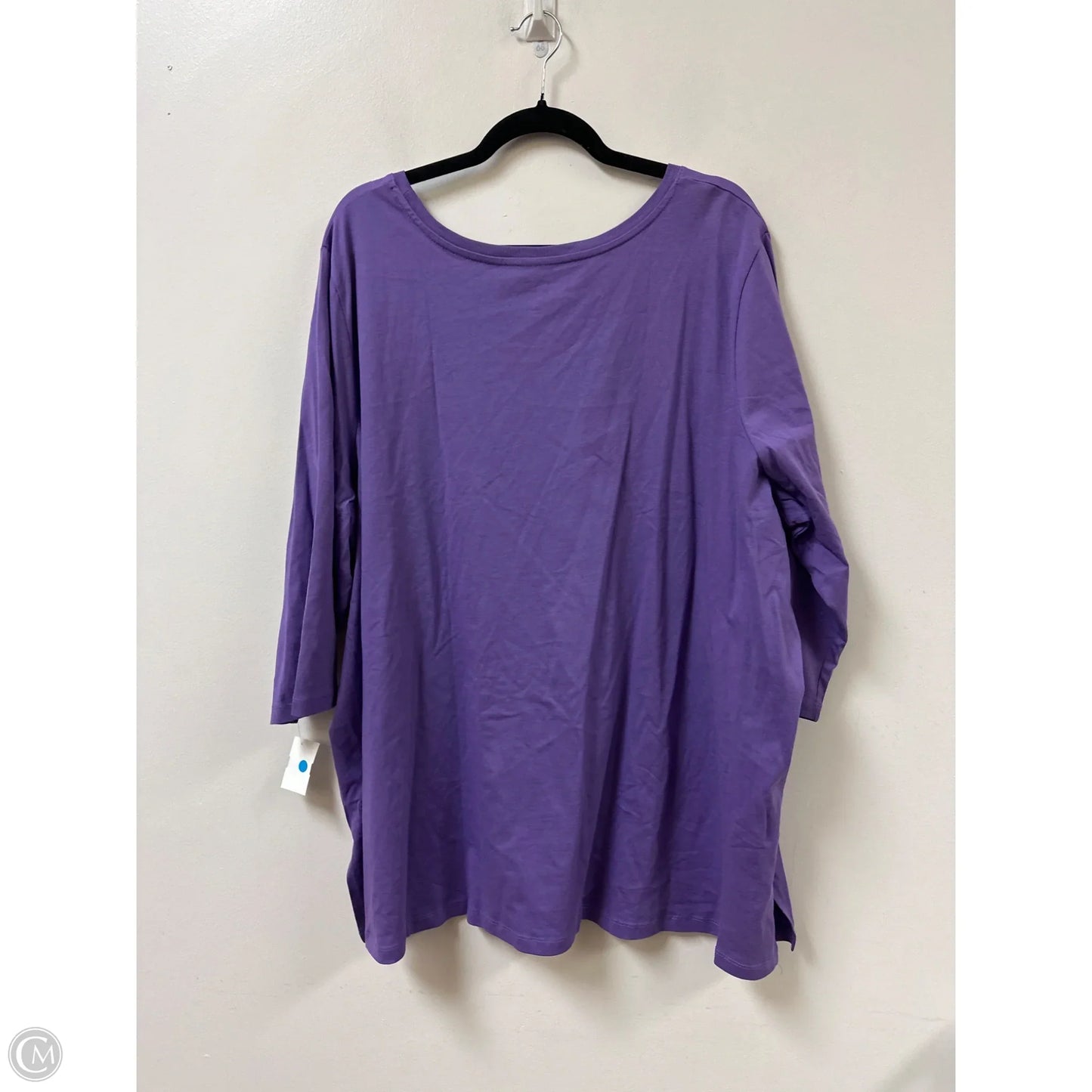 Top Short Sleeve By Woman Within In Purple, Size: 3x
