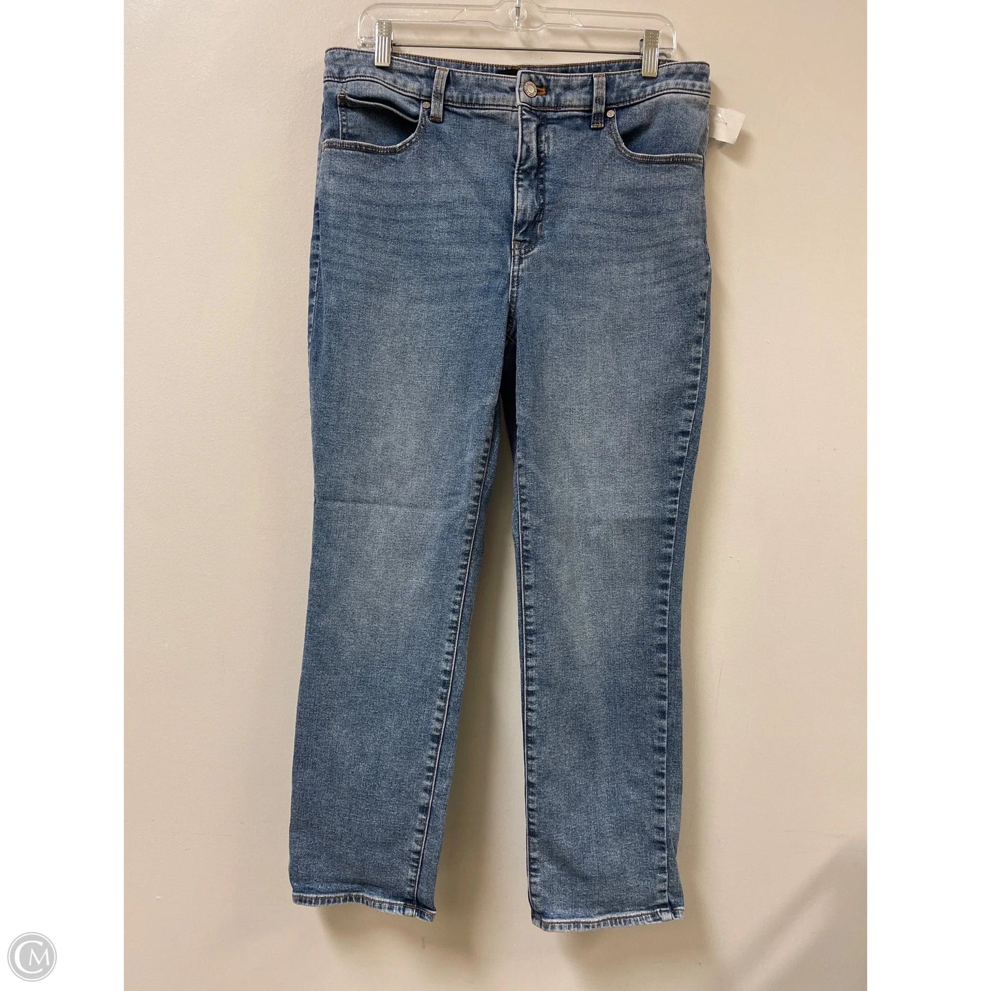 Jeans Straight By Talbots In Blue Denim, Size: 12p