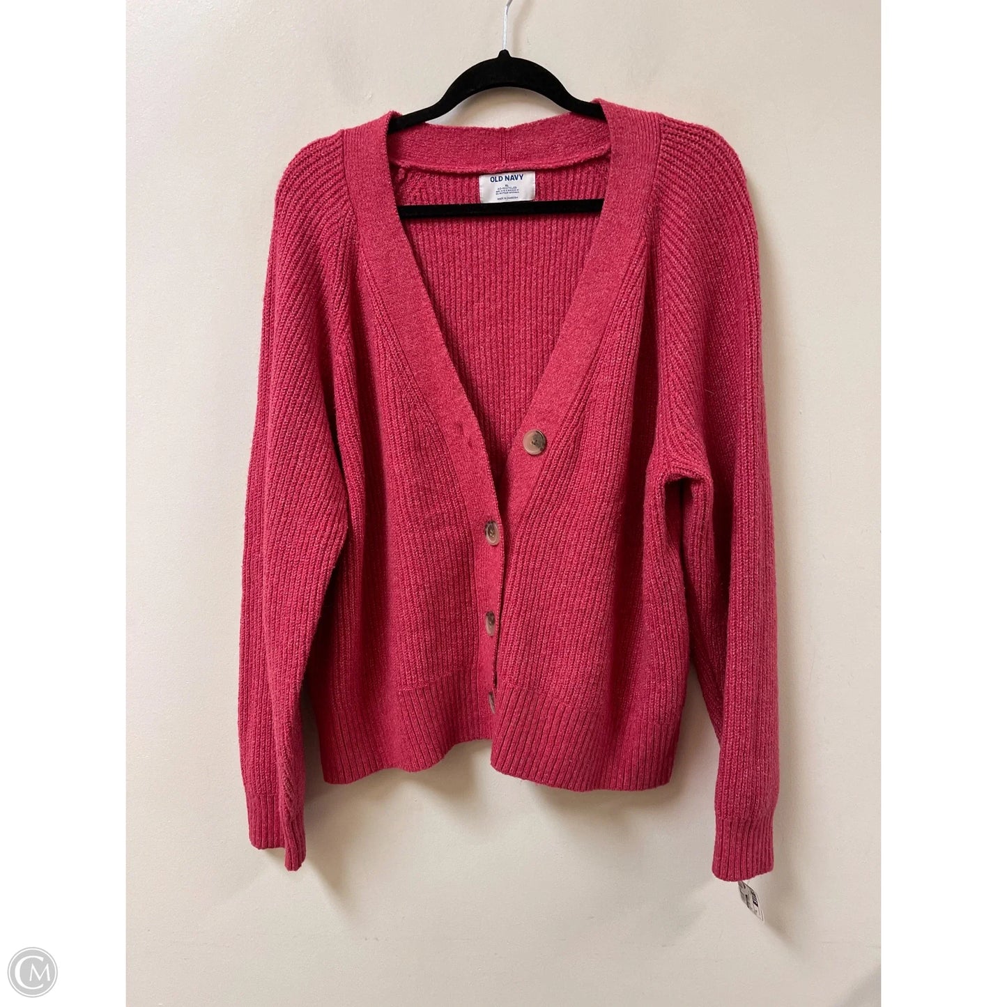 Sweater Cardigan By Old Navy In Pink, Size: Xl