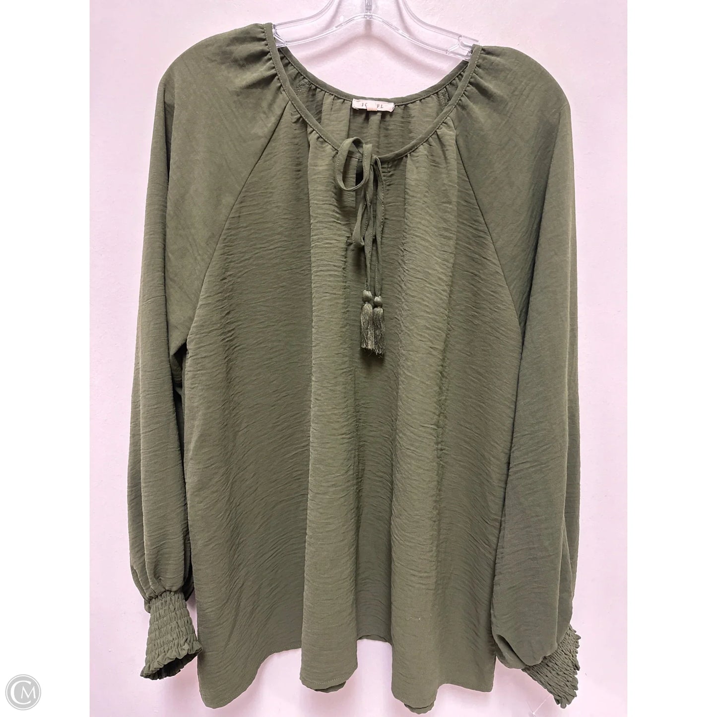 Top Long Sleeve By Jodifl In Green, Size: M
