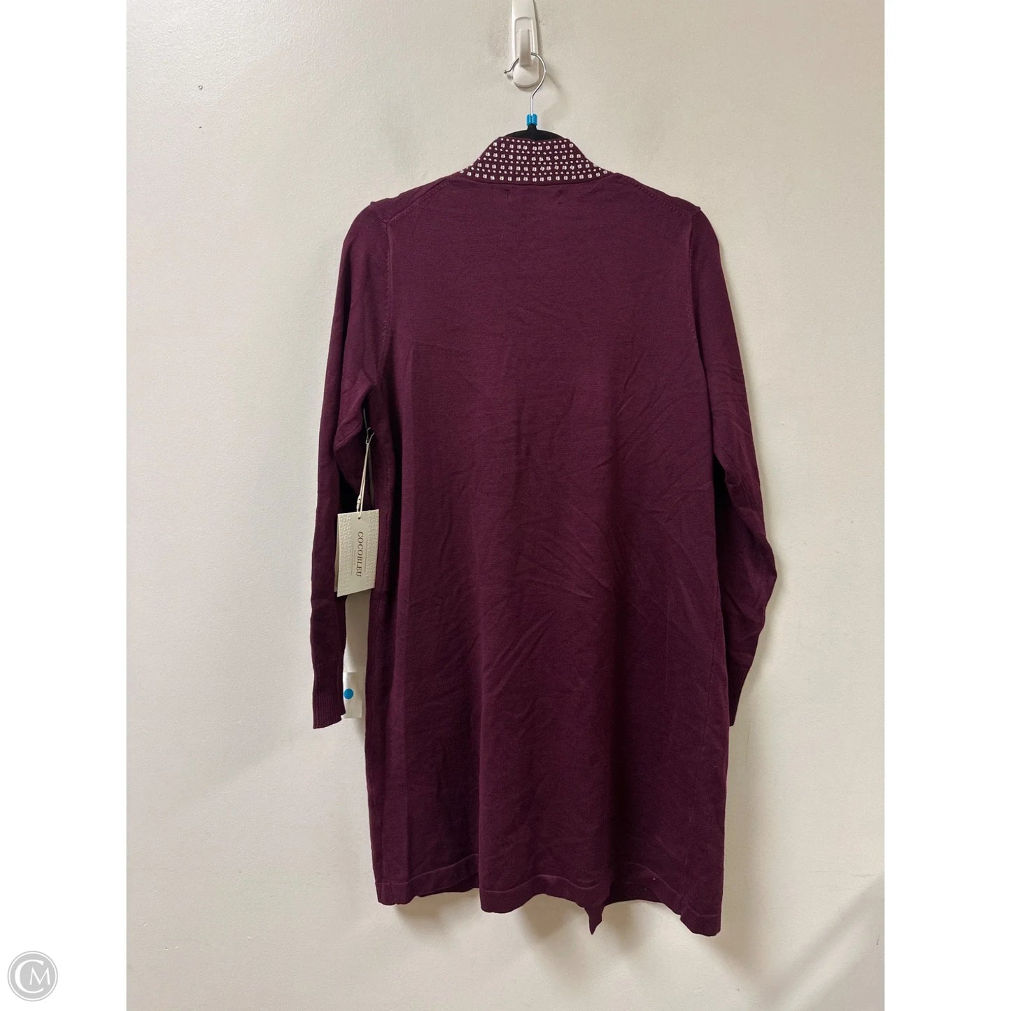 Sweater Cardigan By Clothes Mentor In Red, Size: L