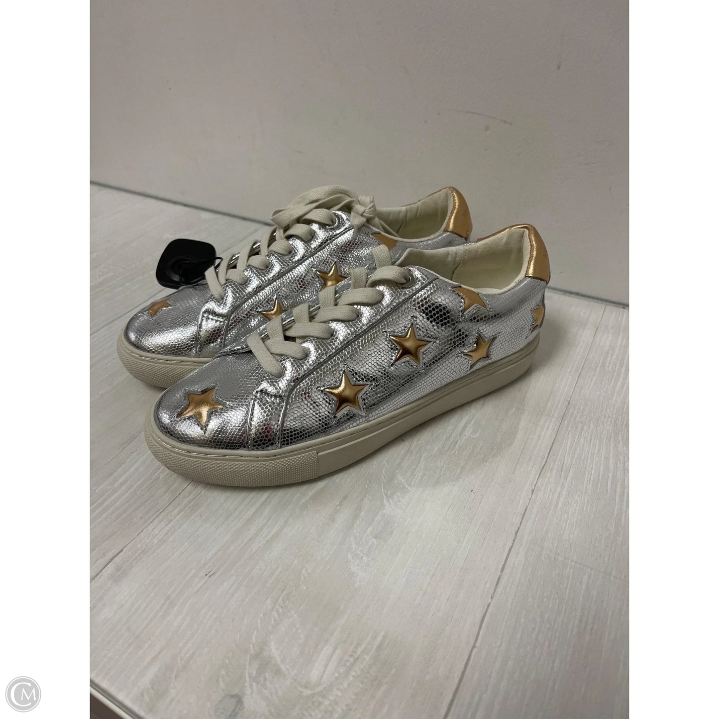 Shoes Designer By Kurt Geiger In Gold & Silver, Size: 9.5