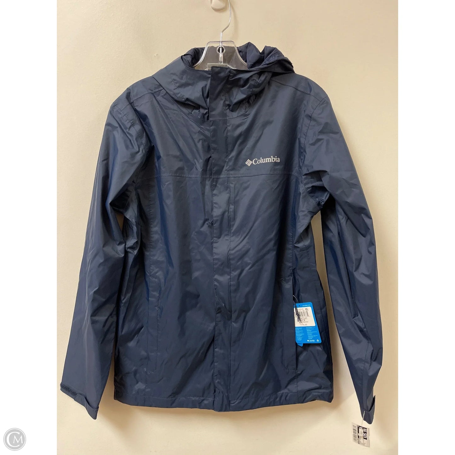 Jacket Windbreaker By Columbia In Navy, Size: S
