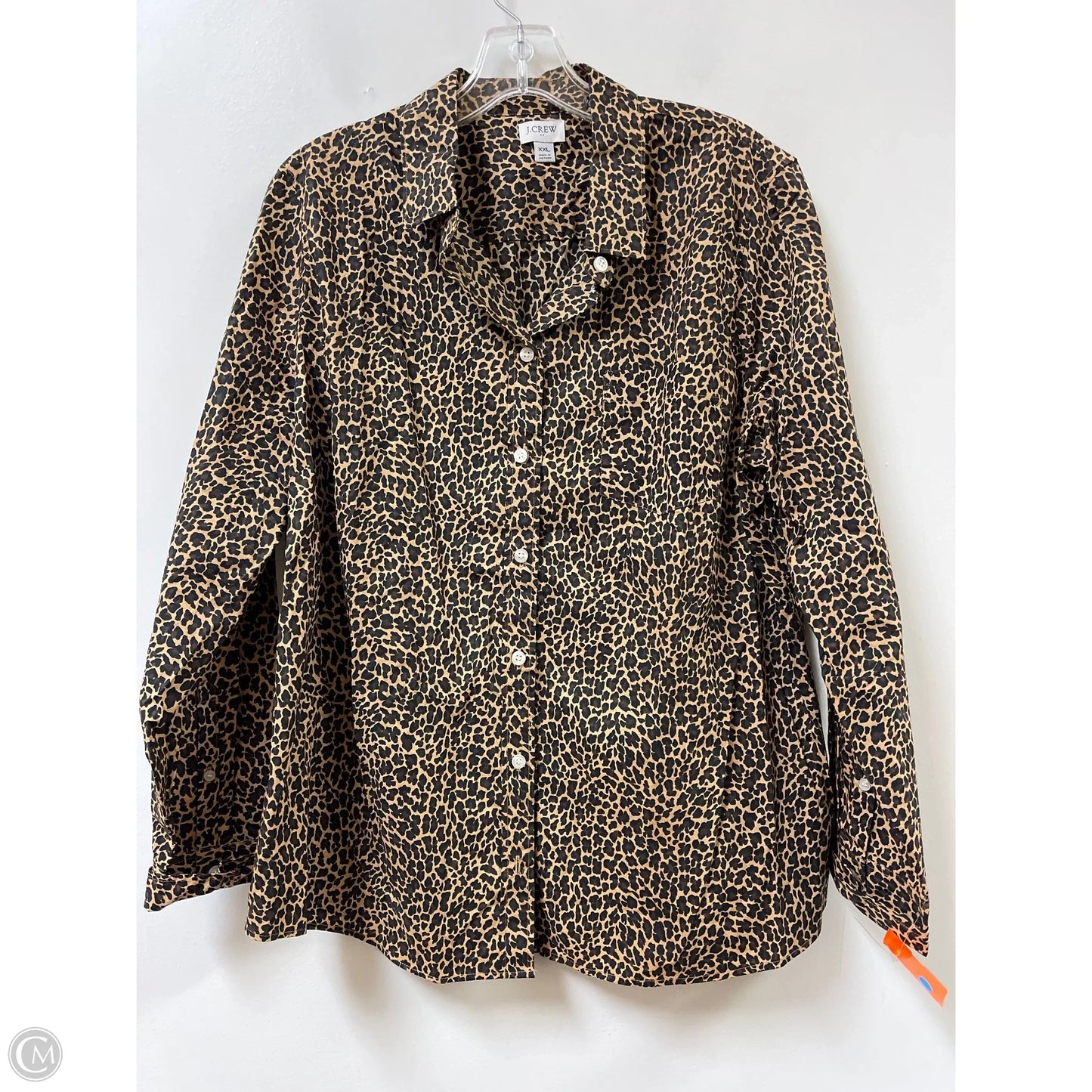 Blouse Long Sleeve By J. Crew In Animal Print, Size: 1x