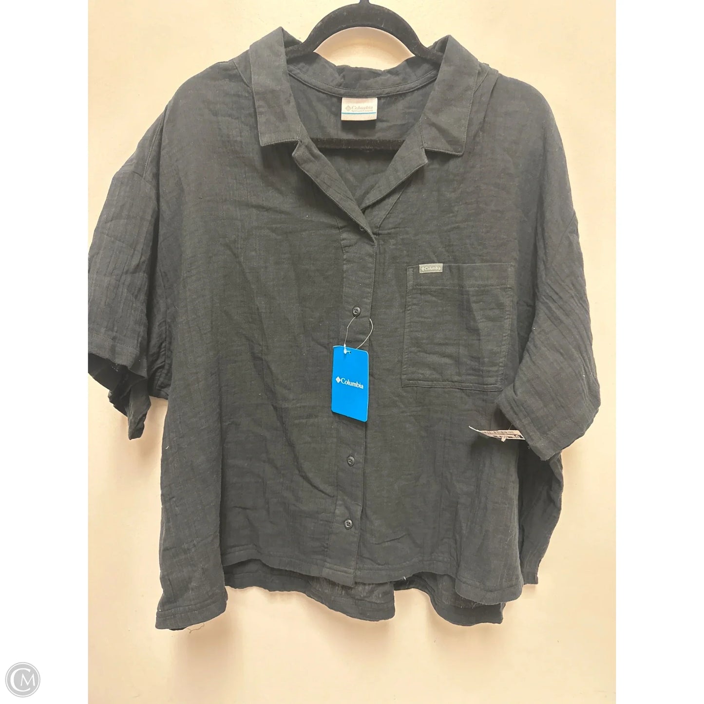 Blouse Short Sleeve By Columbia In Black, Size: 3x